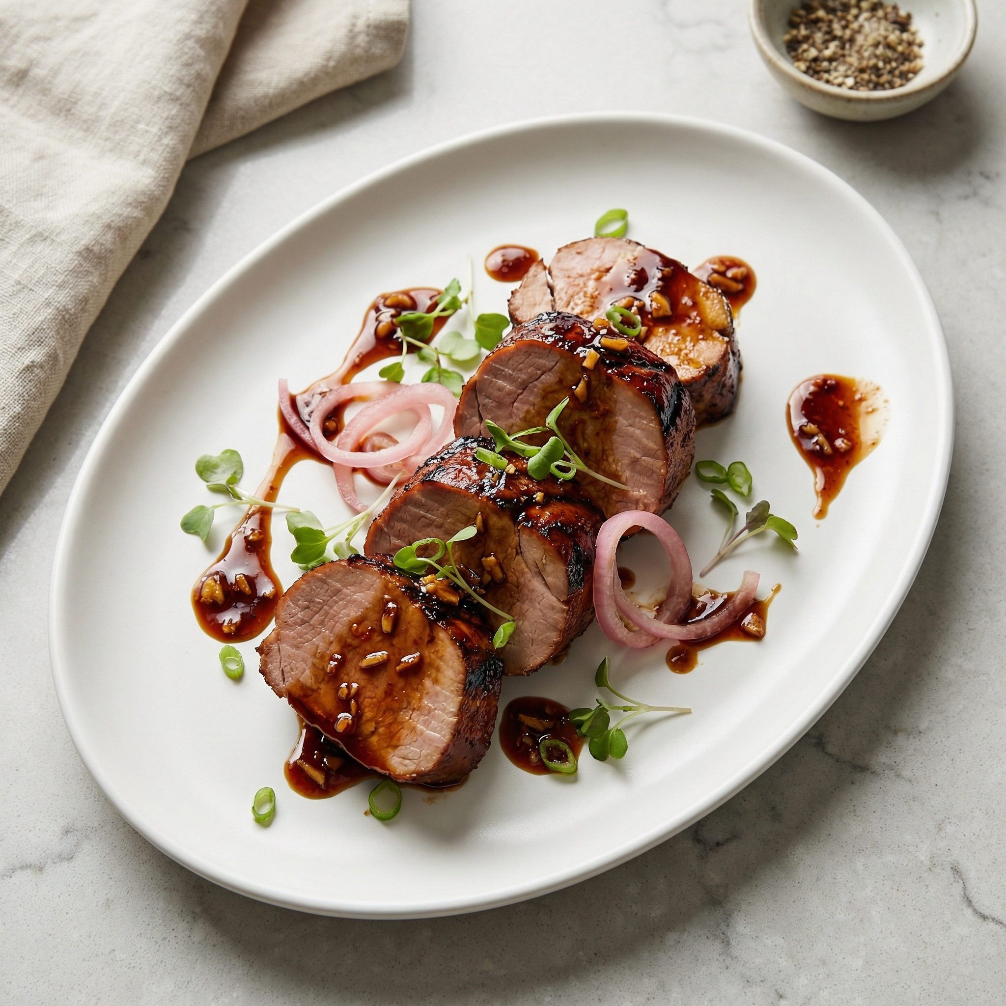 Pork Tenderloin with Molasses Cider Glaze