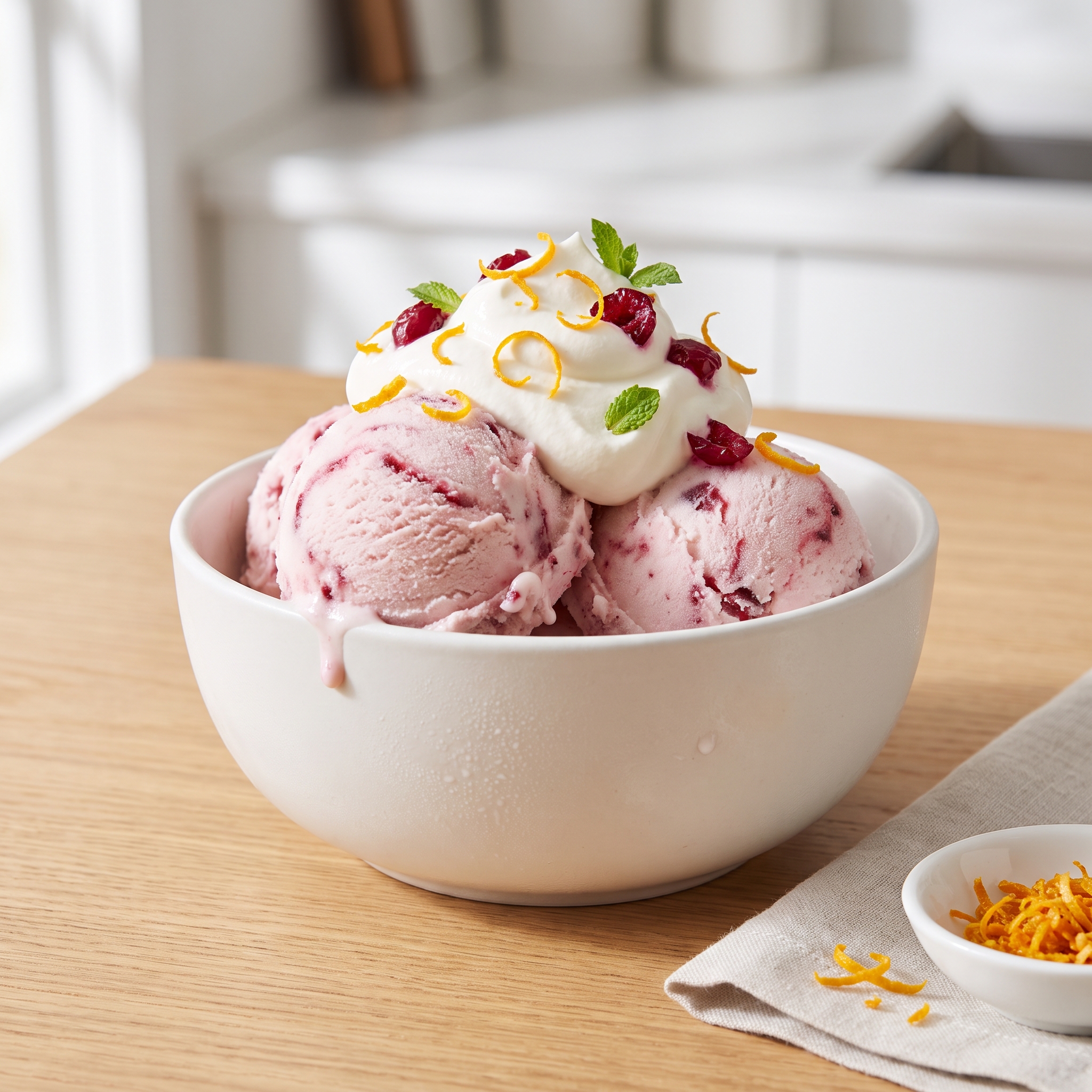 Mom Sawyer's Cranberry Ice Cream