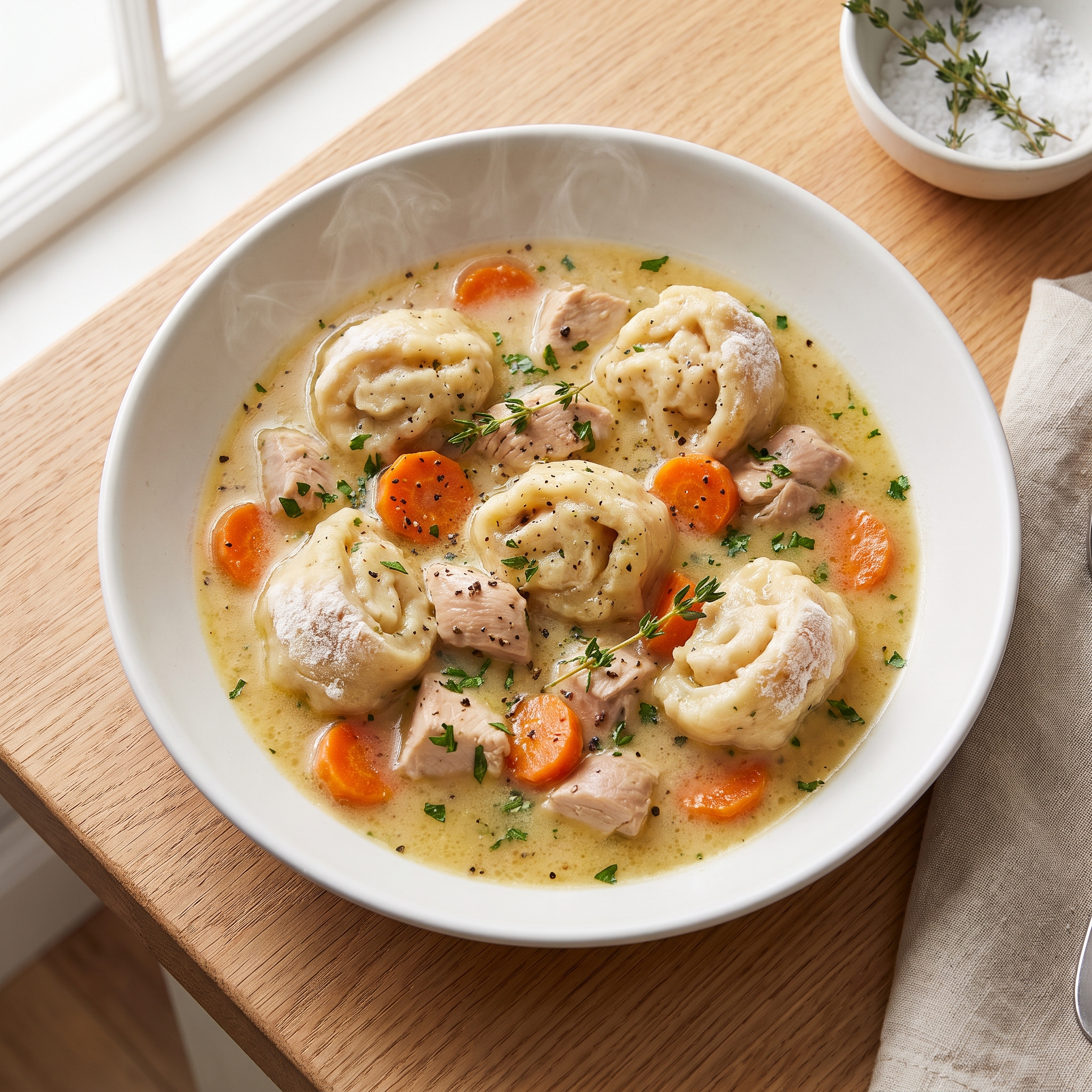 Momma’s Favorite Chicken with Rolled Dumplings