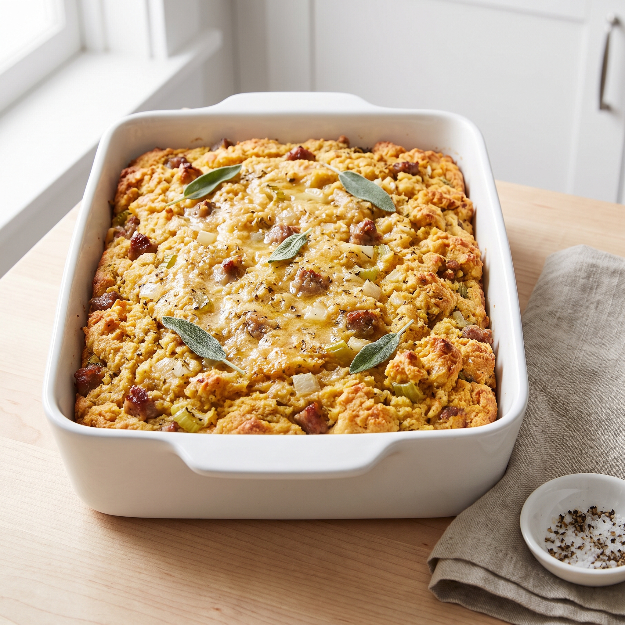 Mom’s Cornbread Sausage Dressing