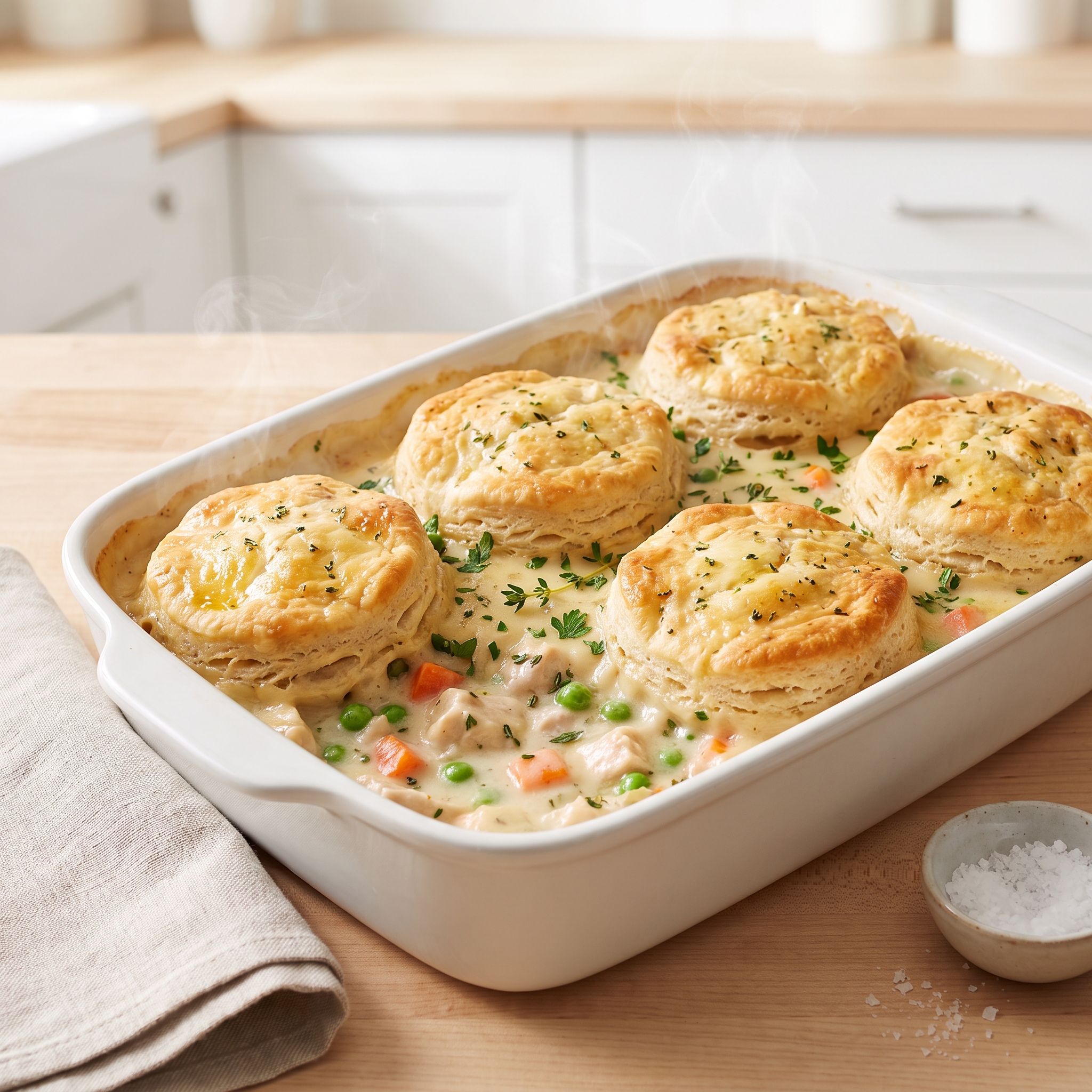 Mom’s Ultimate Chicken Pot Pie with Biscuit Topping