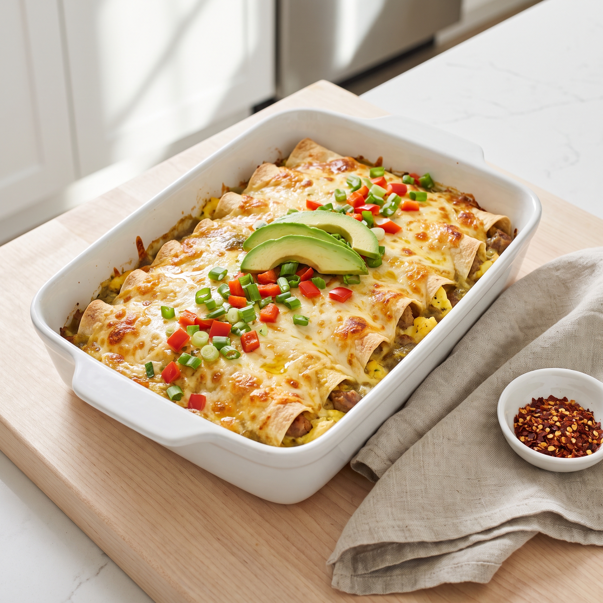 Morning Cream Enchiladas