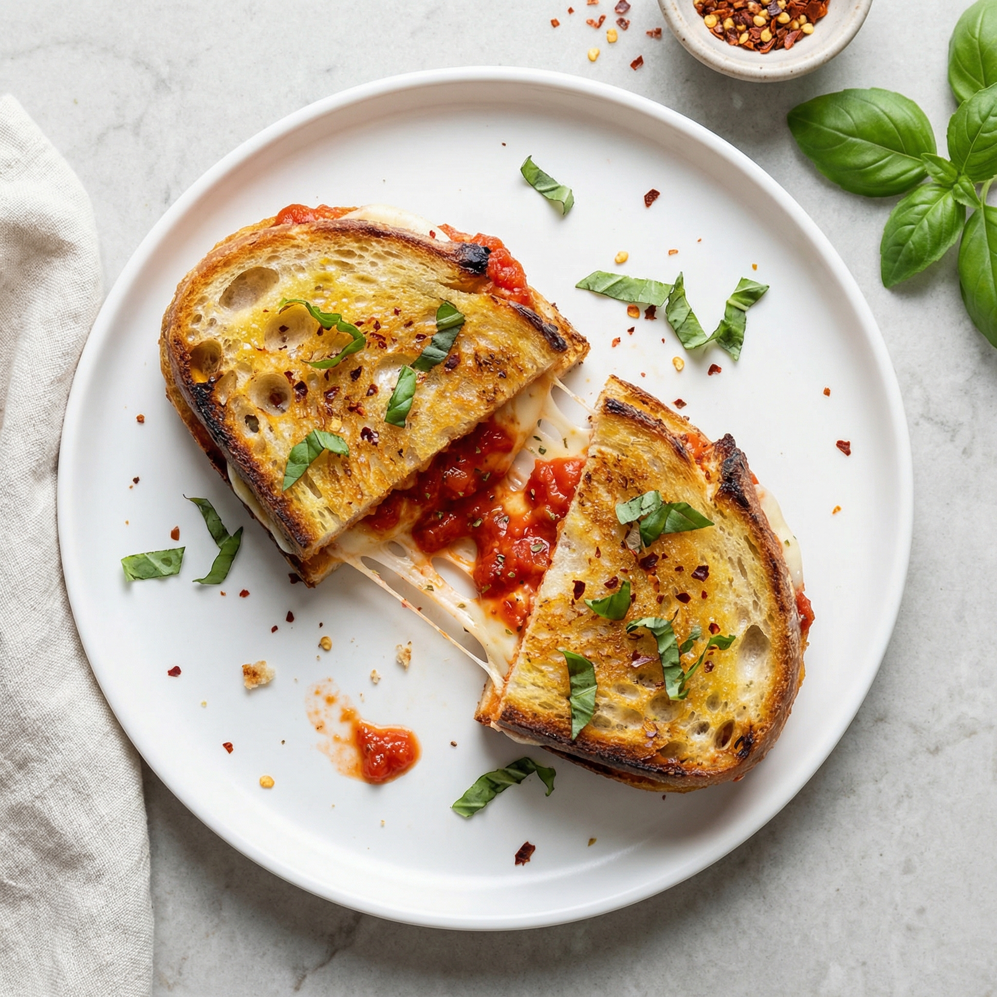 Pizza Grilled Cheese Sandwich