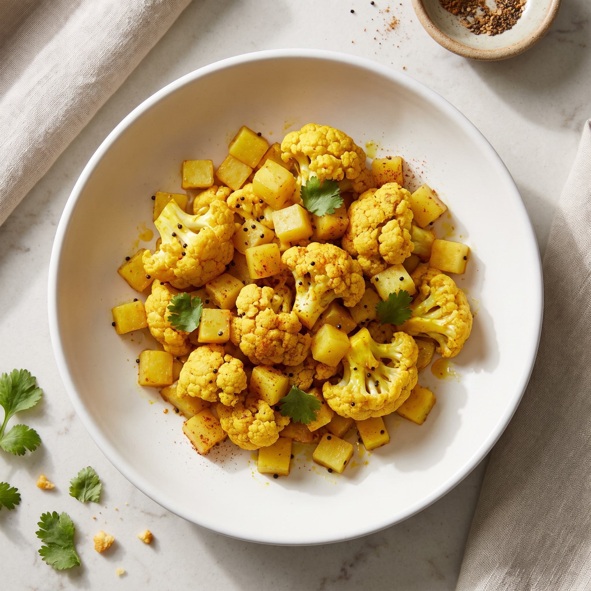 Nitya's Spiced Cauliflower with Potatoes