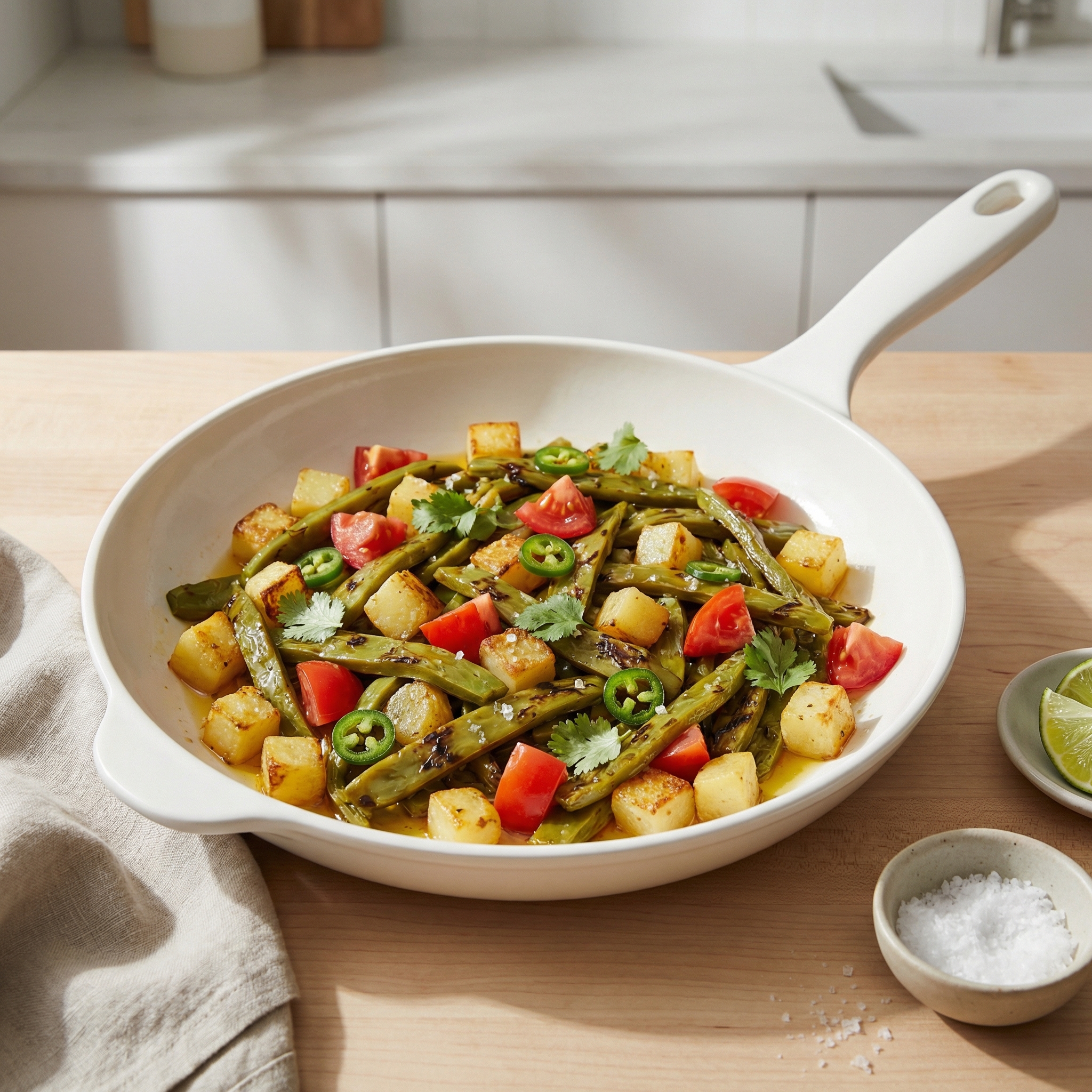 Potatoes with Nopalitos (Papas con Nopales)