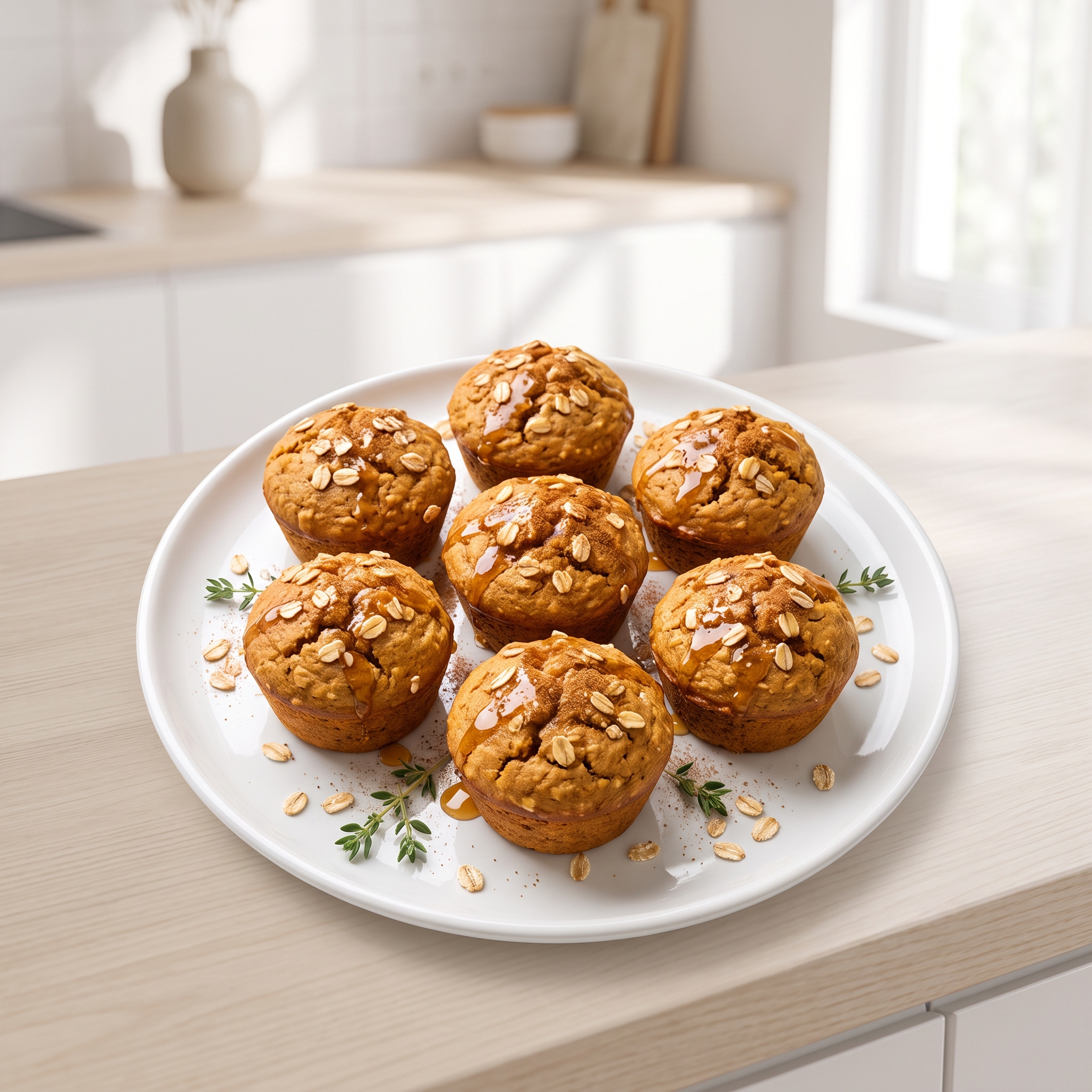 October Oatmeal Pumpkin Muffins