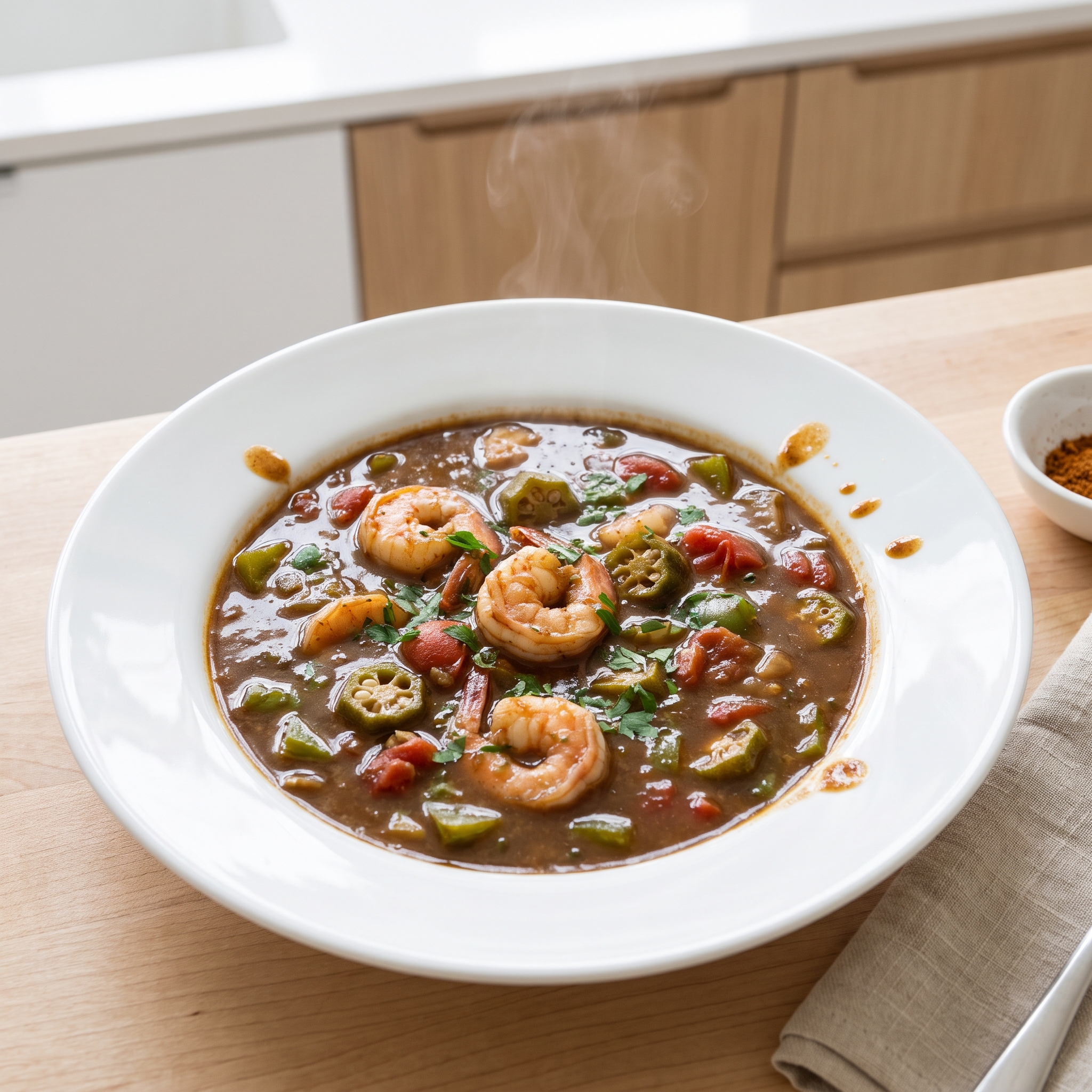 Okra and Shrimp Cajun Gumbo