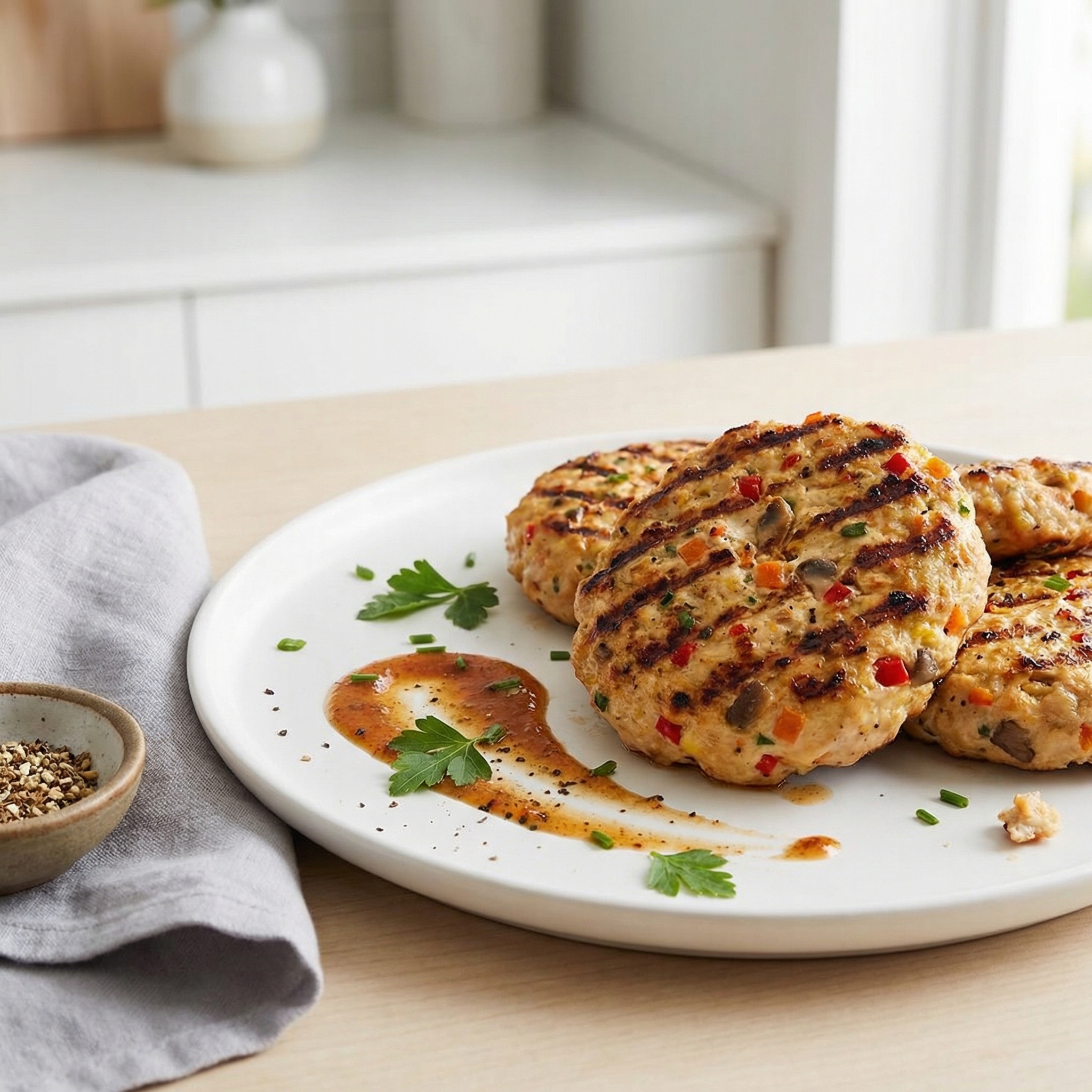Char-Grilled Chicken Burger Patties