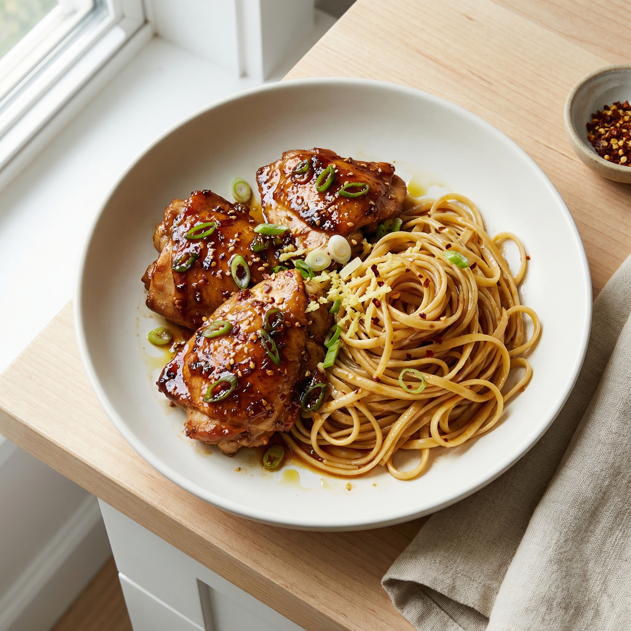 One Pan Tipsy Chicken and Noodles