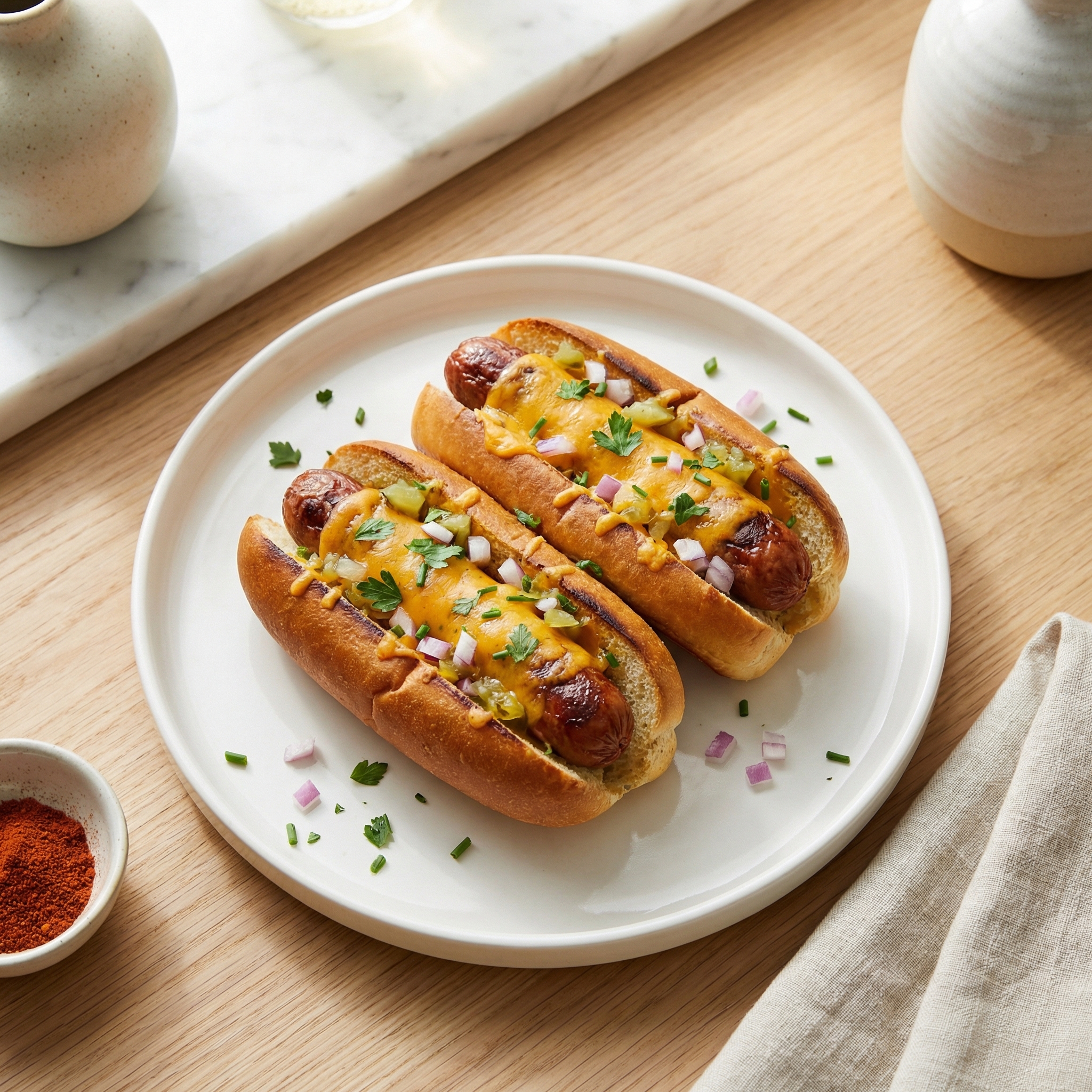 Oven-Baked Cheeseburger Dogs