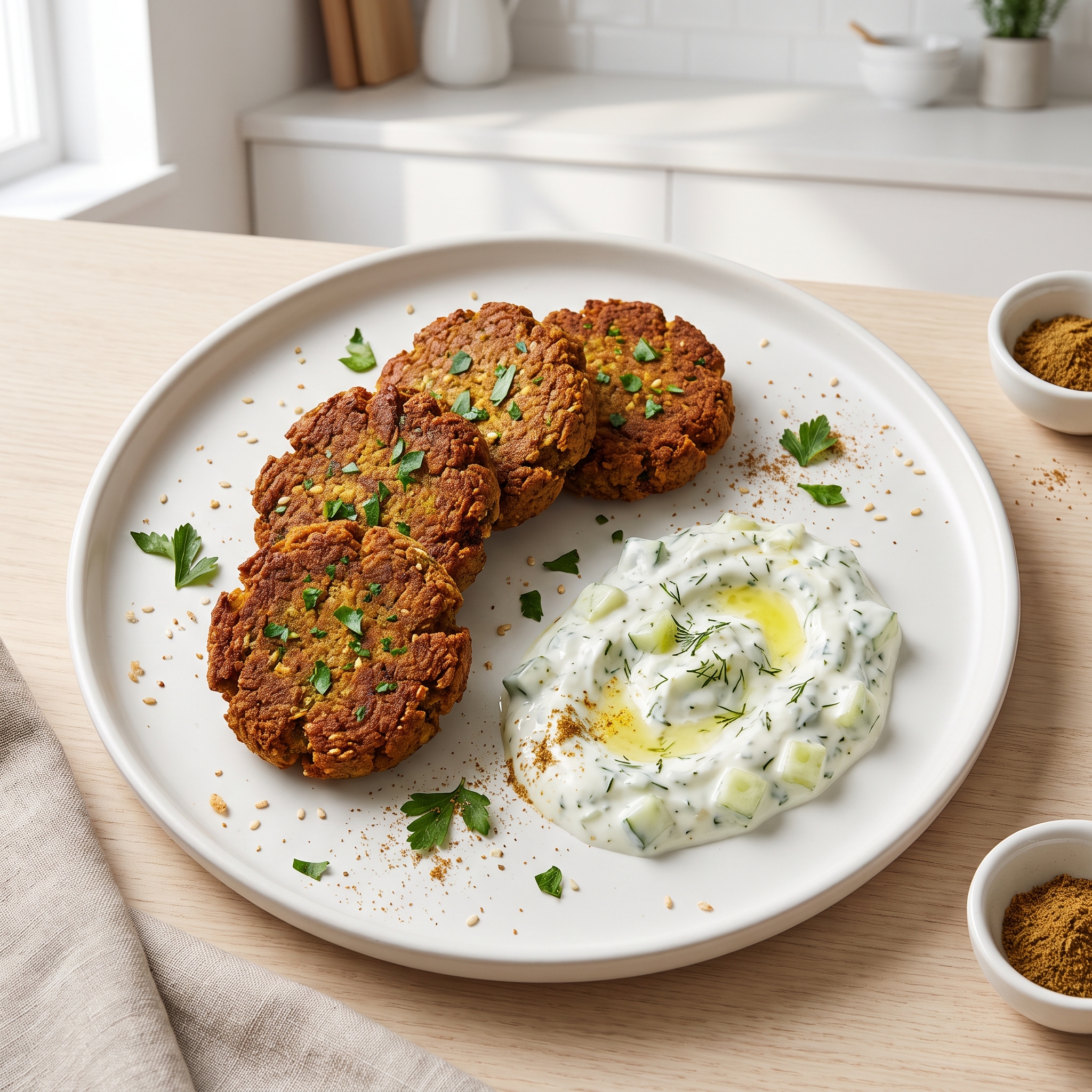 Oven-Baked Falafel Patties