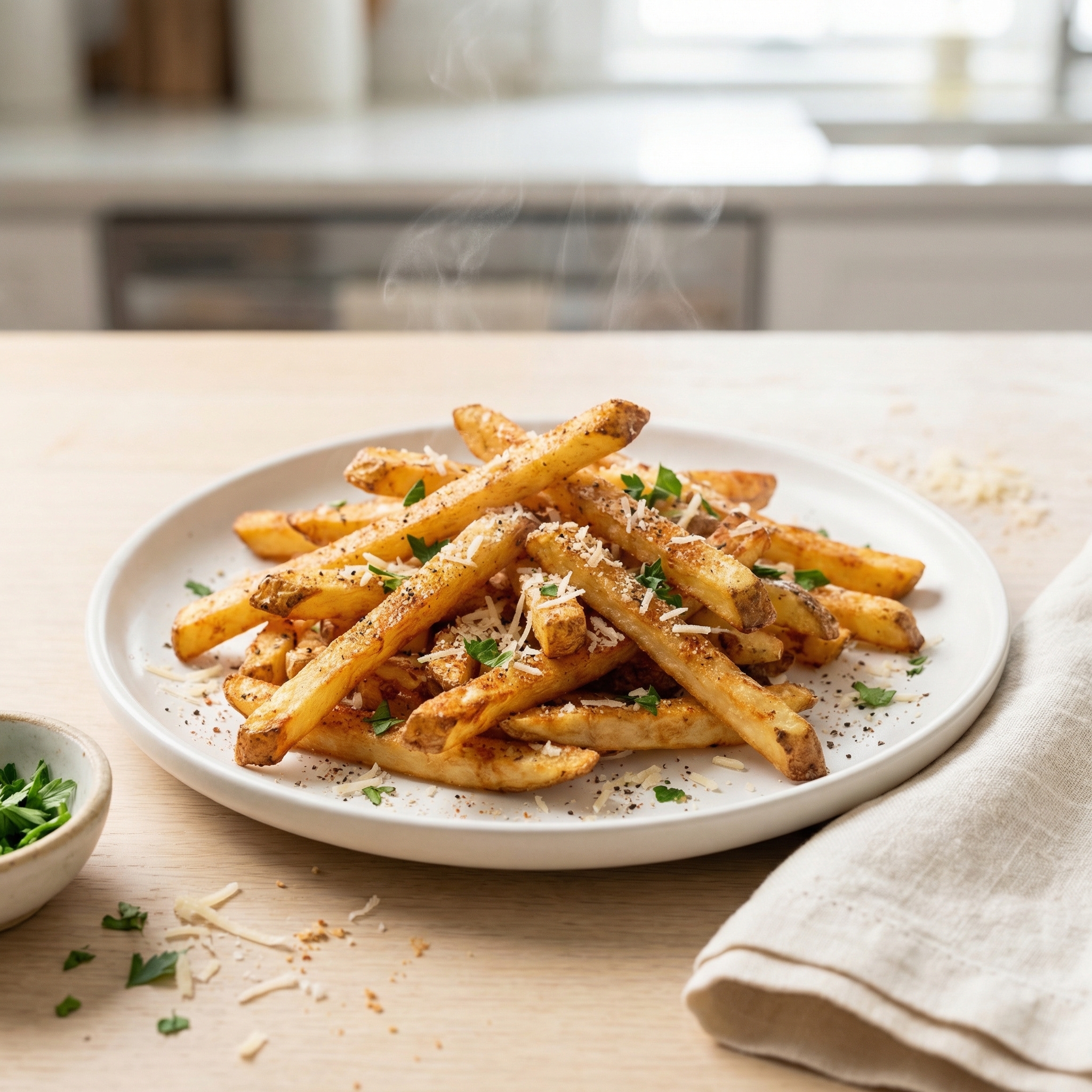 Quick Oven-Roasted Garlic Parmesan Fries