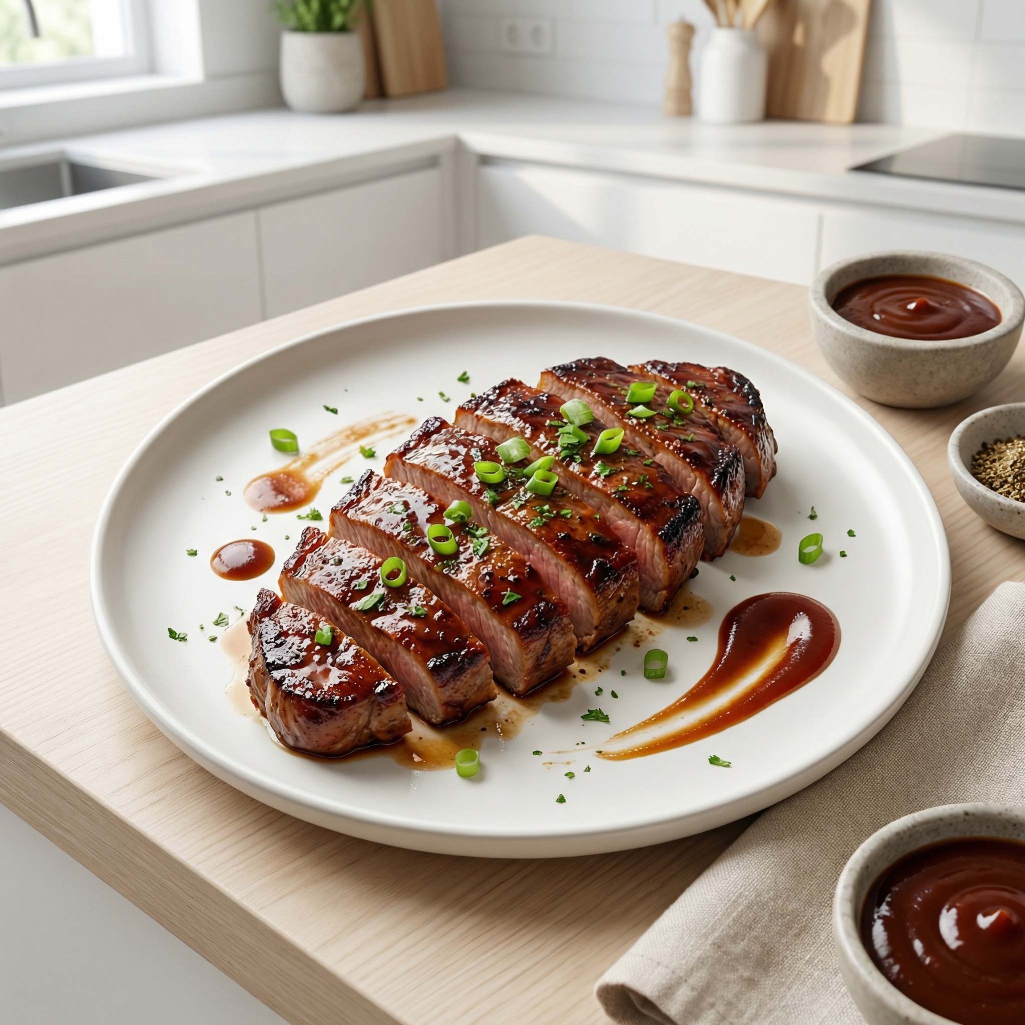 Oven-Baked Round Steak with Barbecue Sauce