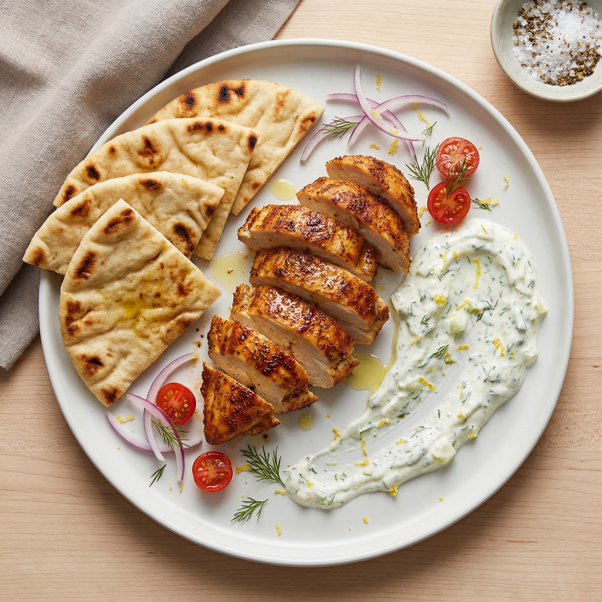 Loaf-Pan Roasted Chicken Gyros