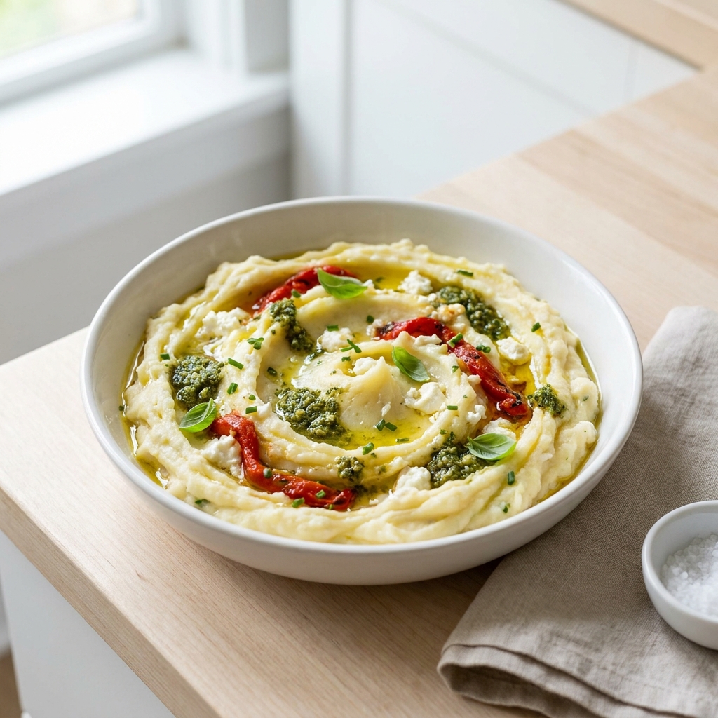Oven-Roasted Feta Mashed Potatoes