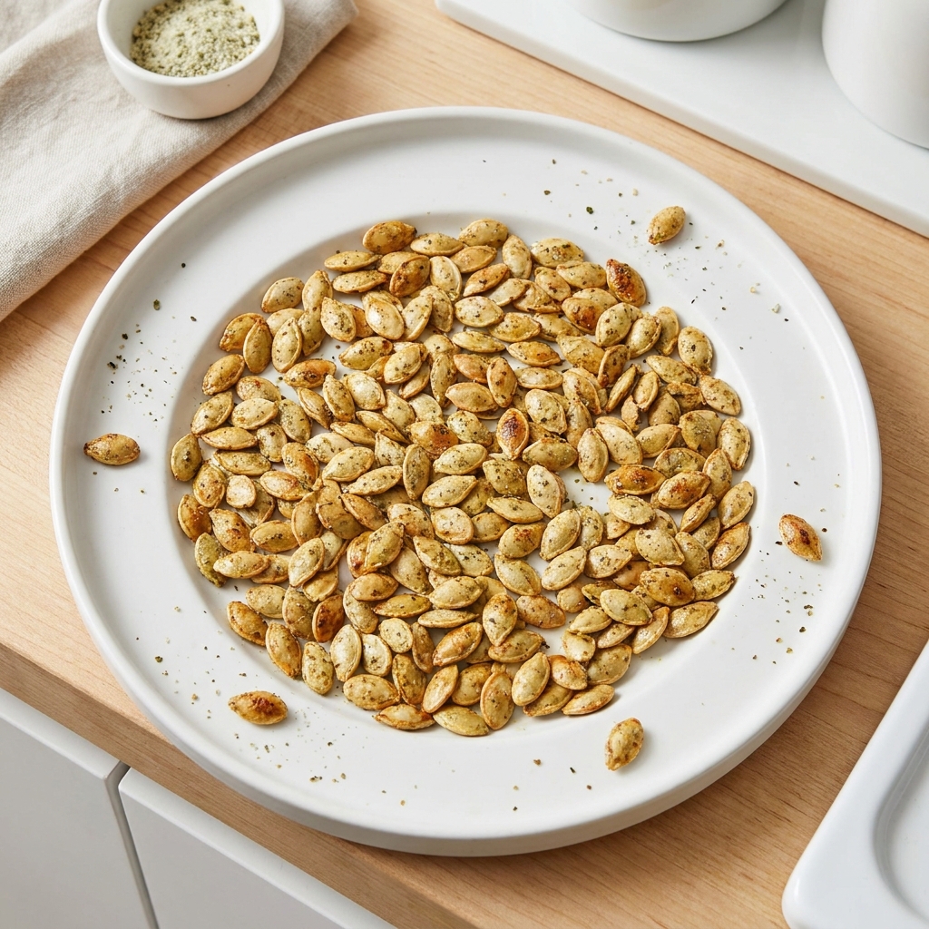 Oven-Roasted Pumpkin Seeds with Ranch Seasoning
