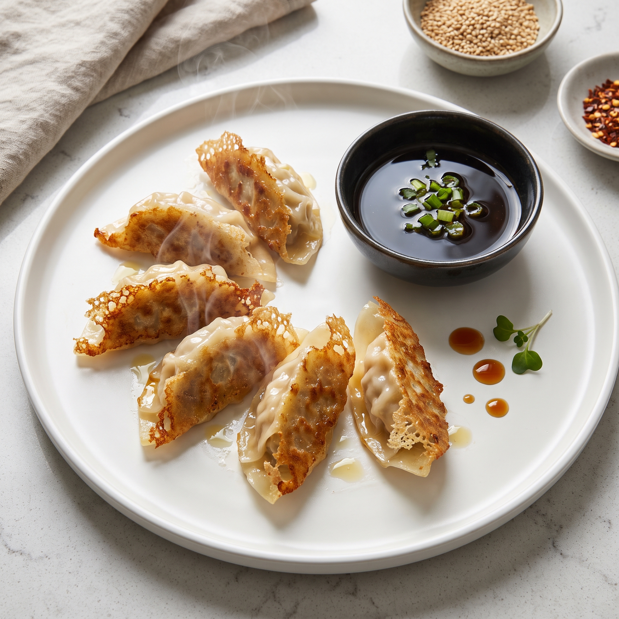 Pan-Fried Pork Gyoza Dumplings