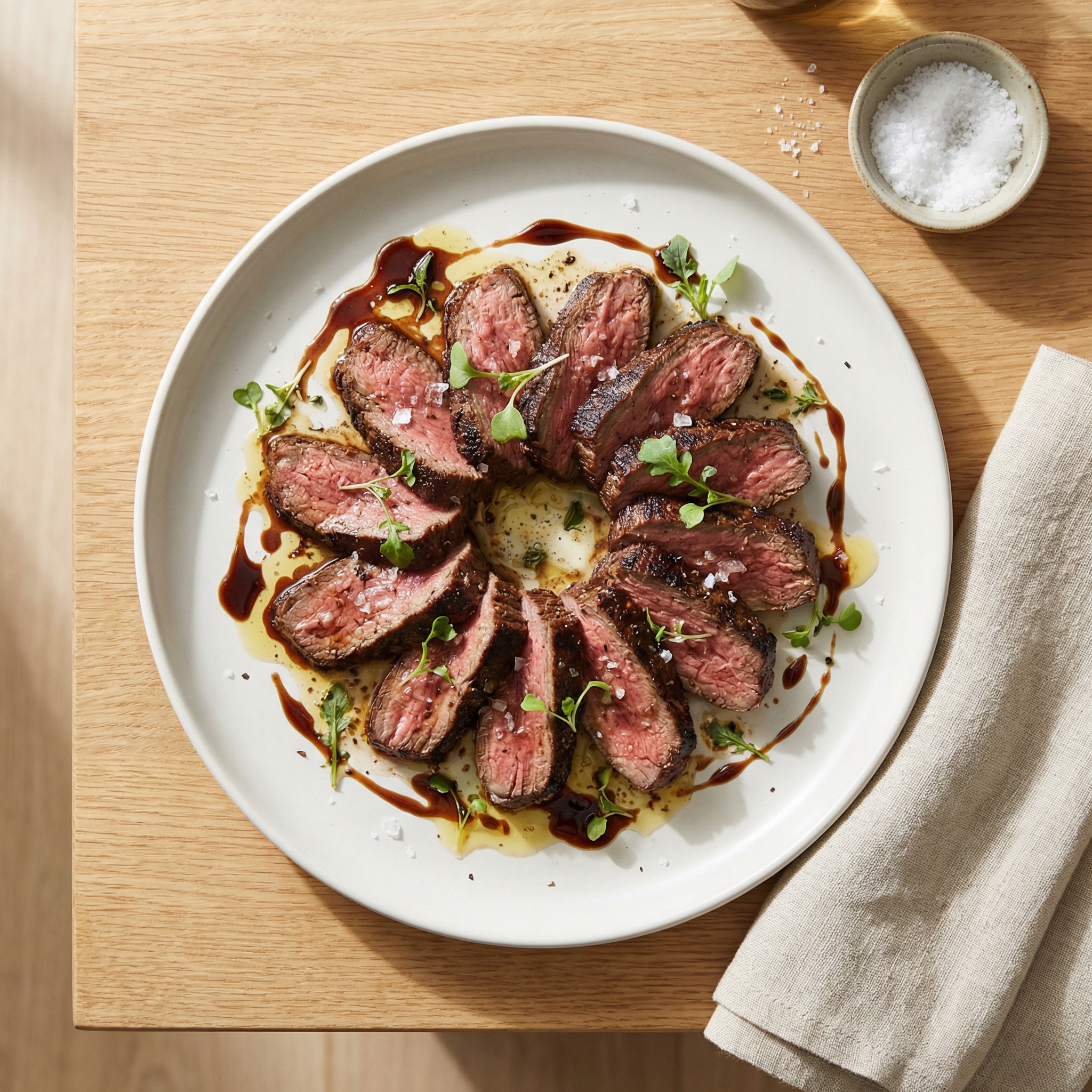 Butcher’s Cut Hanger Steak with Pan Sauce