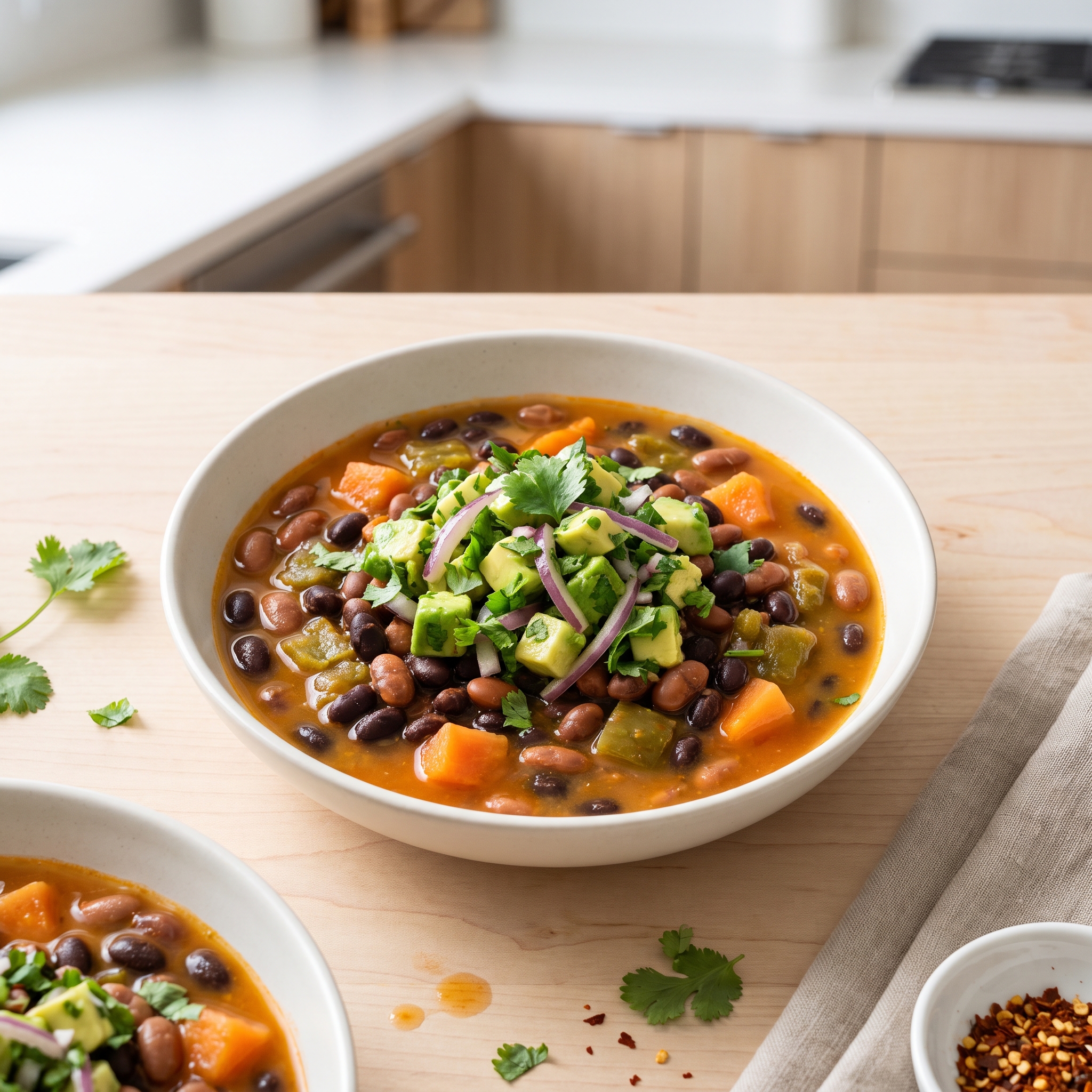 Papaya and Citrus Bean Chili