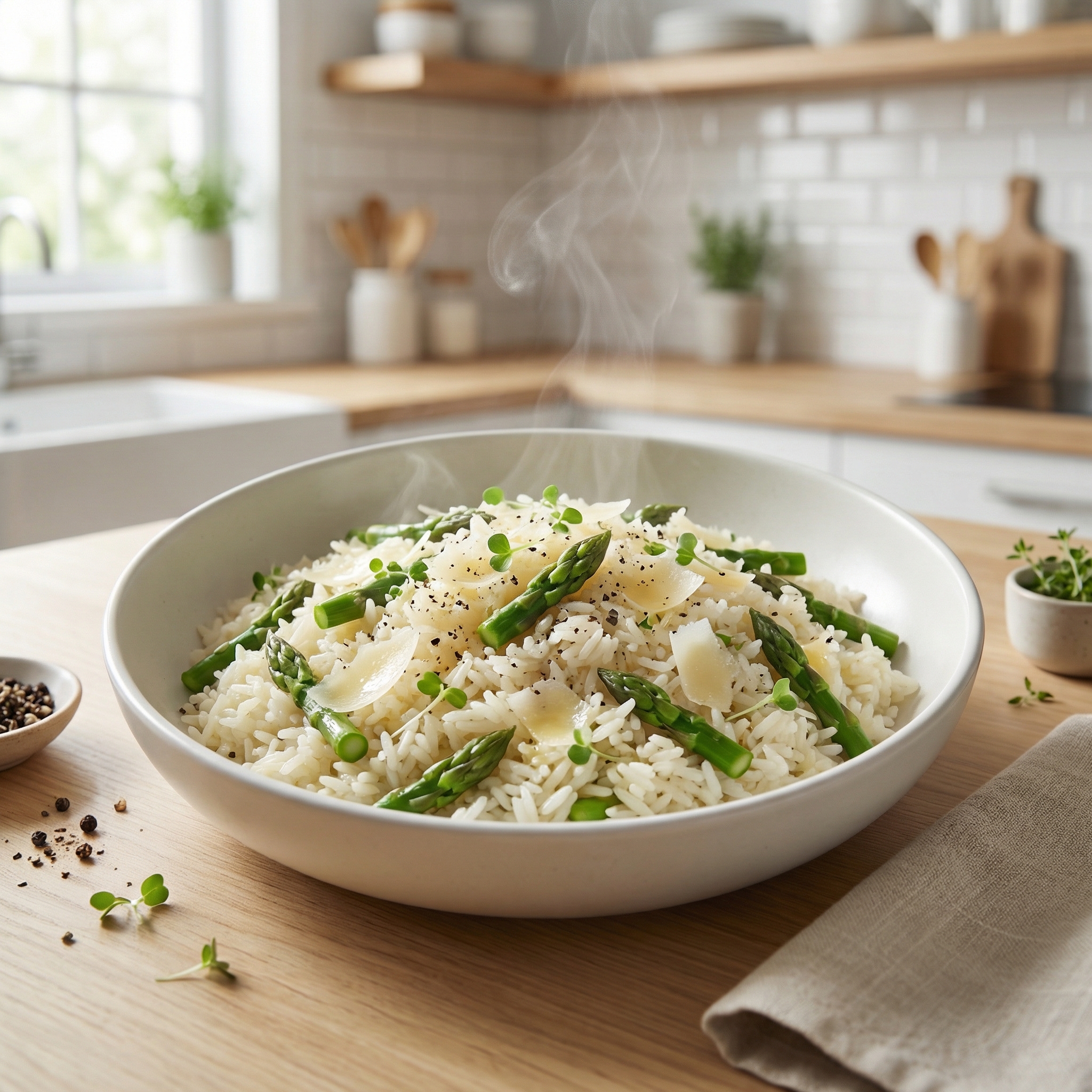 Parmesan Asparagus Basmati Rice
