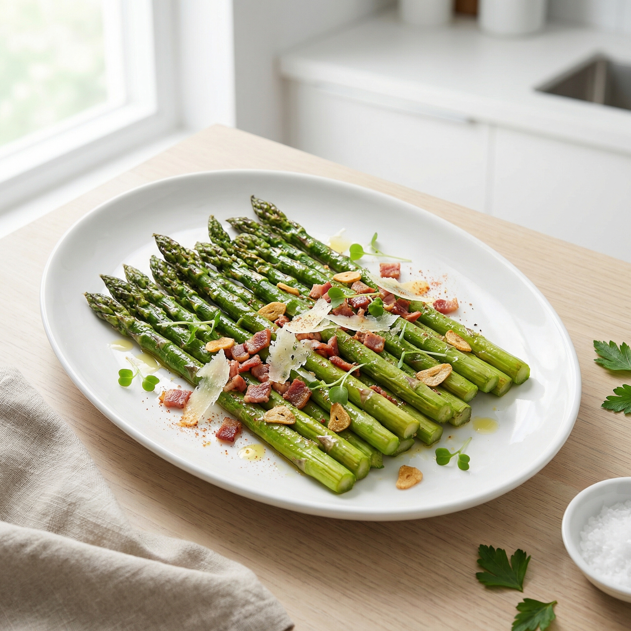 Parmesan and Bacon Roasted Asparagus