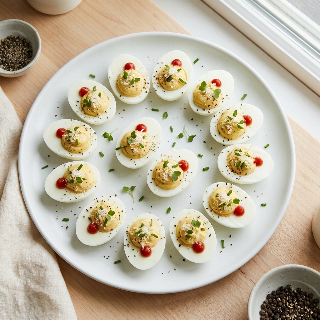 Parmesan Dijon Deviled Eggs