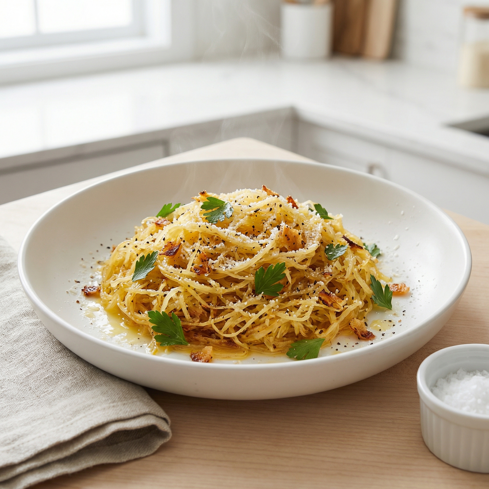 Baked Spaghetti Squash with Parmesan