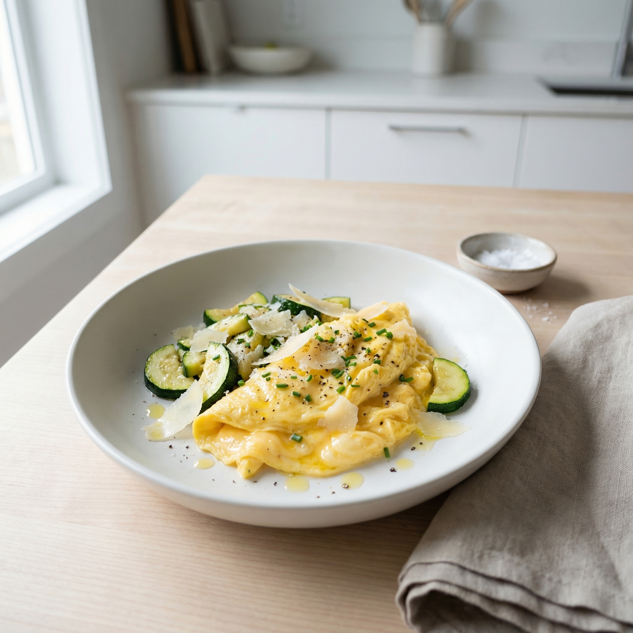 Zucchini-Parmesan Scrambled Eggs