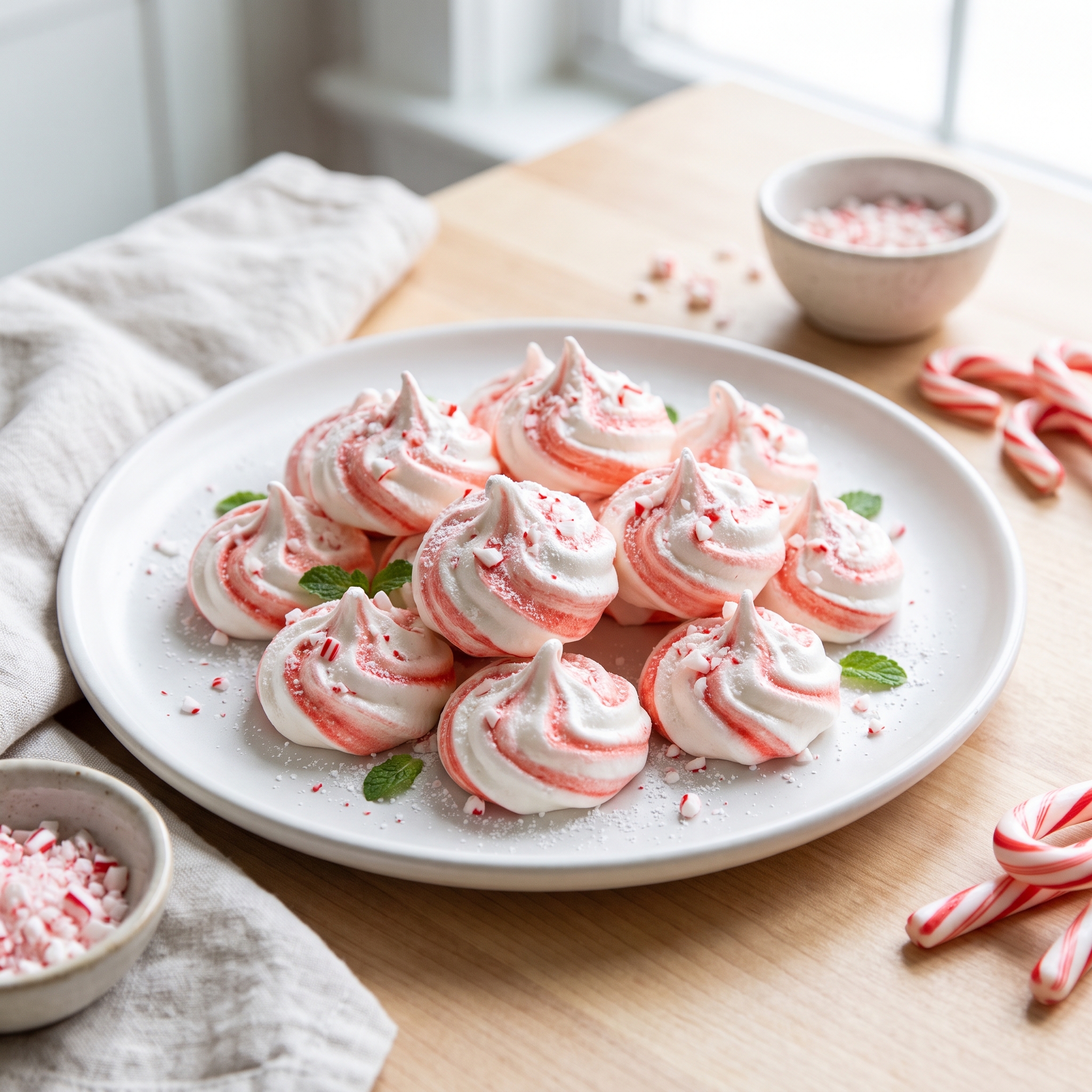Peppermint Meringues