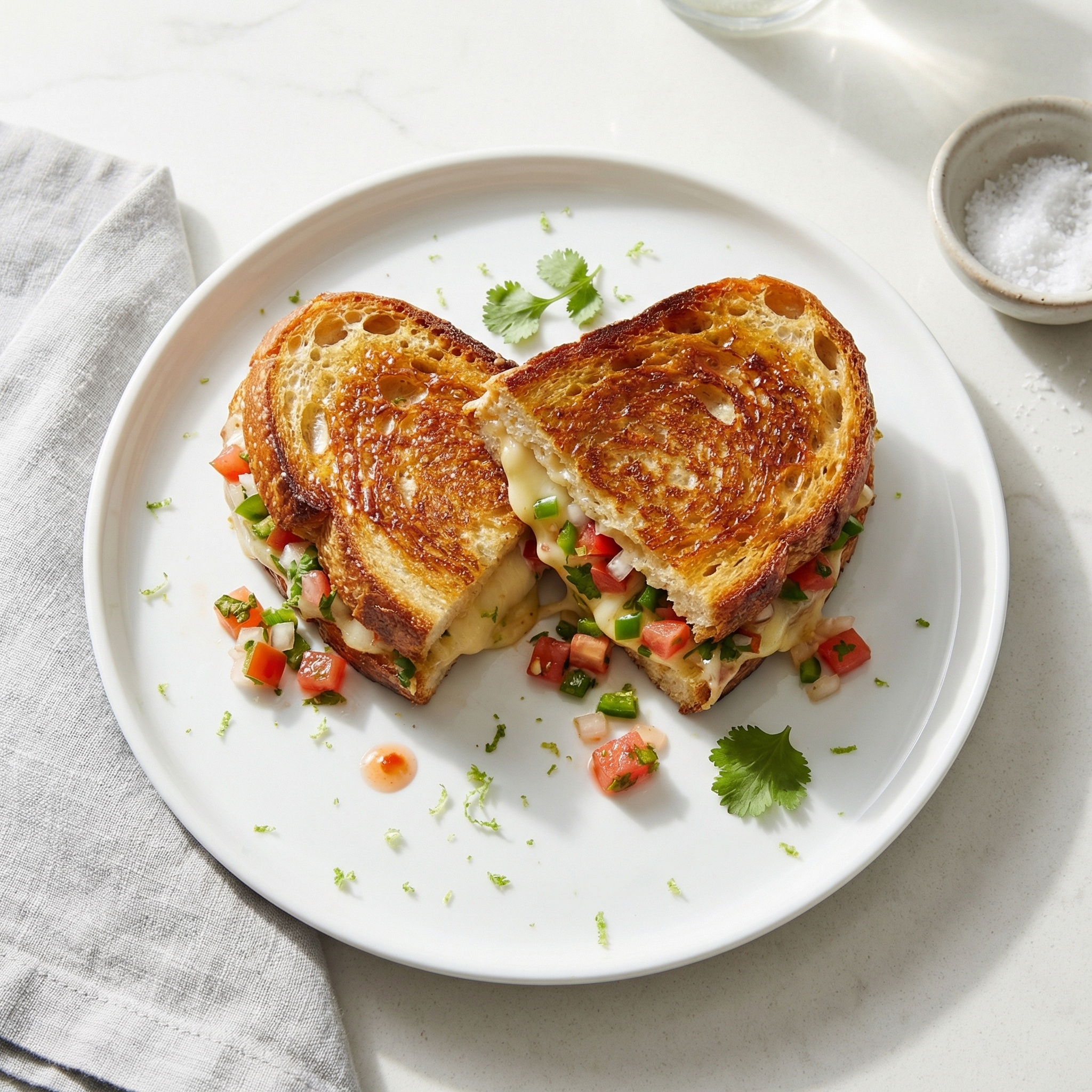 Grilled Cheese with Fresh Pico de Gallo