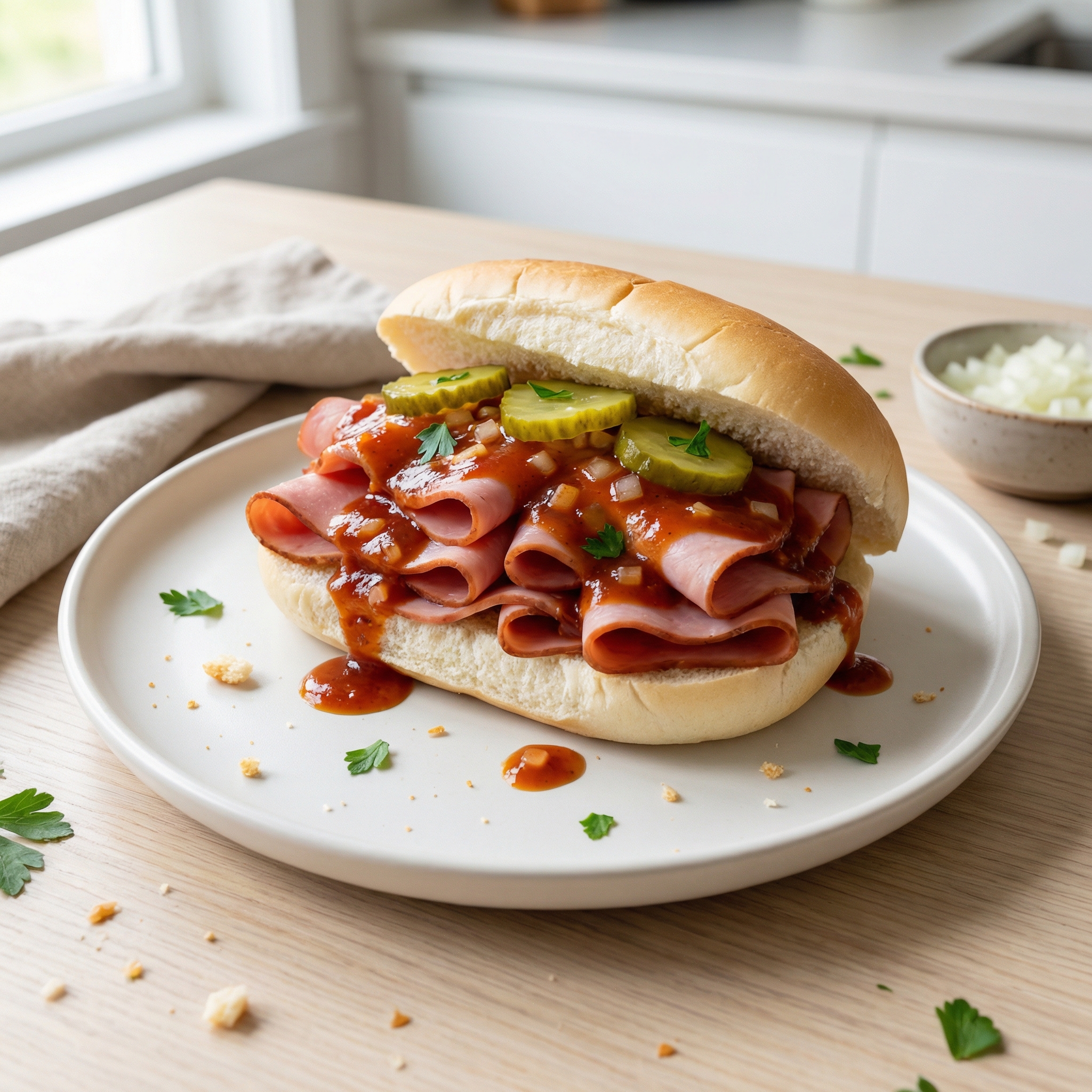 Pittsburgh-Style Chipped Ham BBQ Sandwich Filling