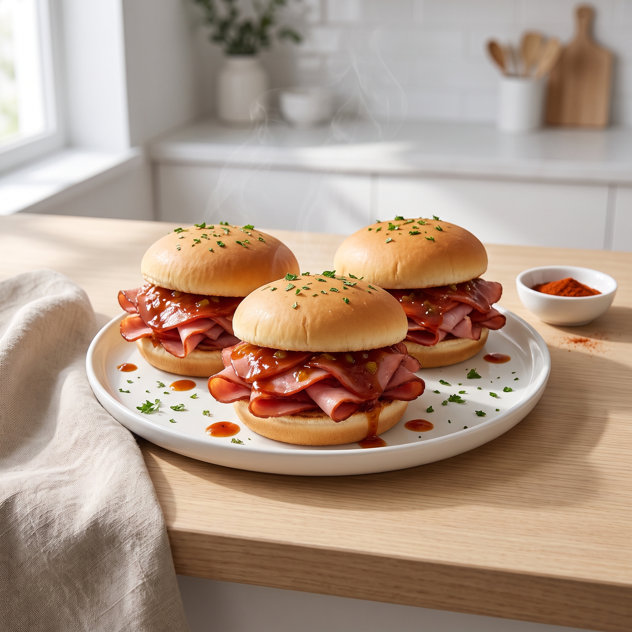 Pittsburgh Chipped Ham BBQ Sandwiches