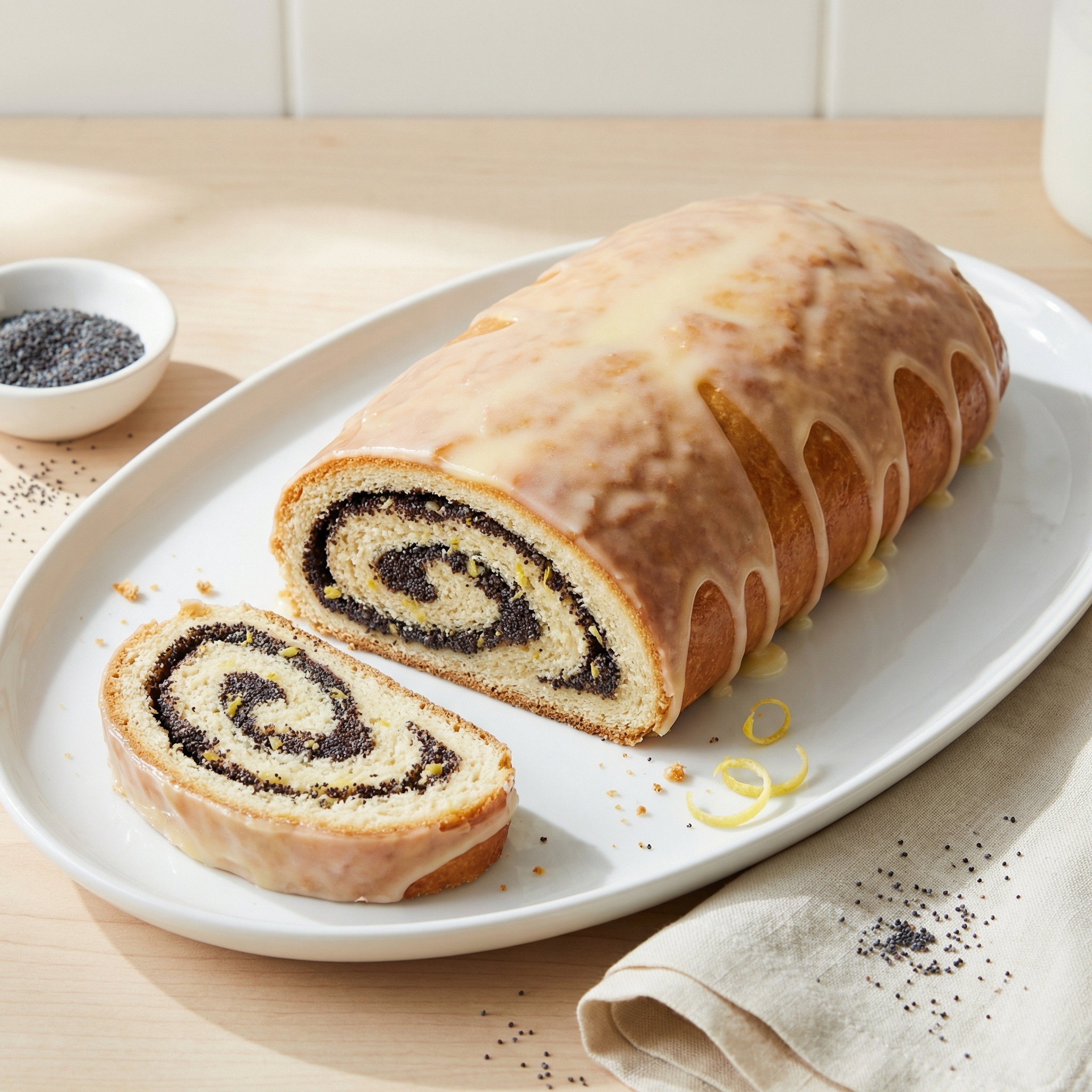 Mohn Stollen with Poppyseed-Almond Filling
