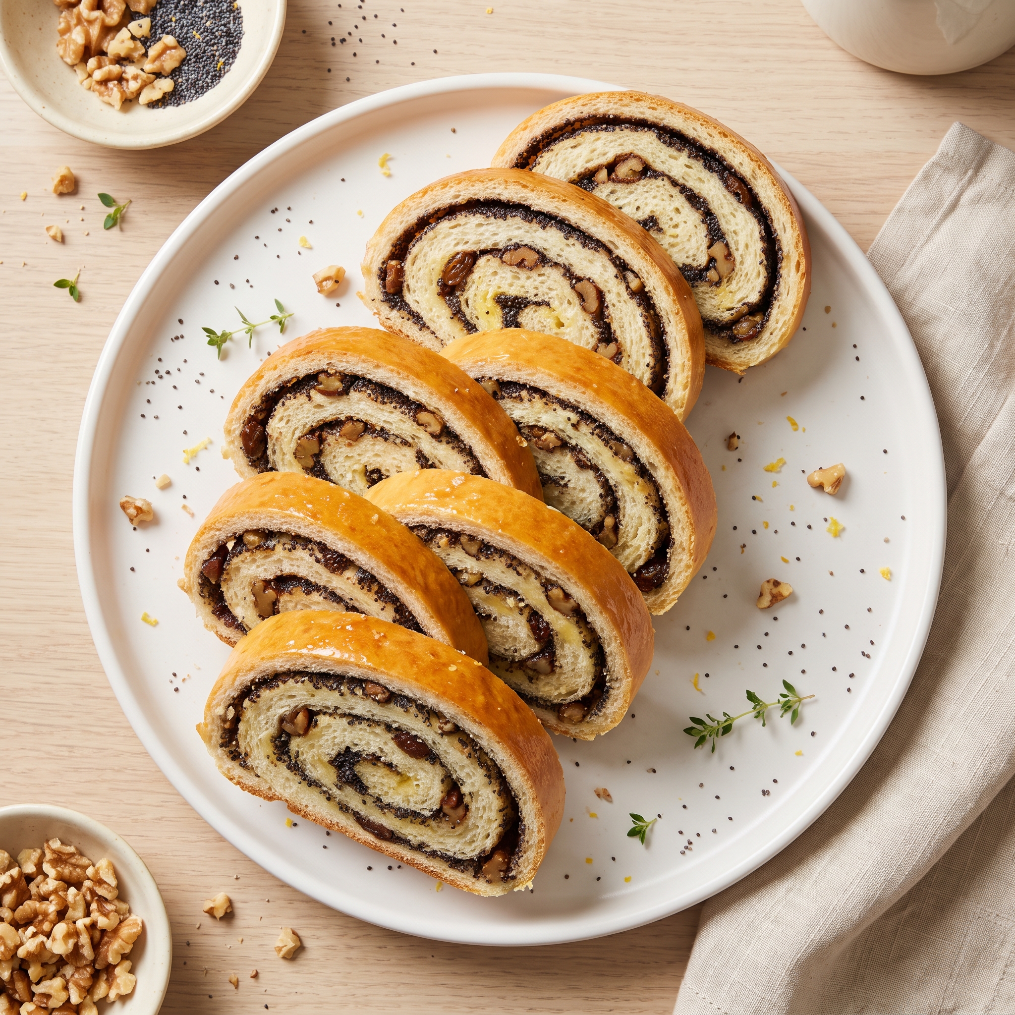 Poppy Seed and Walnut Roll