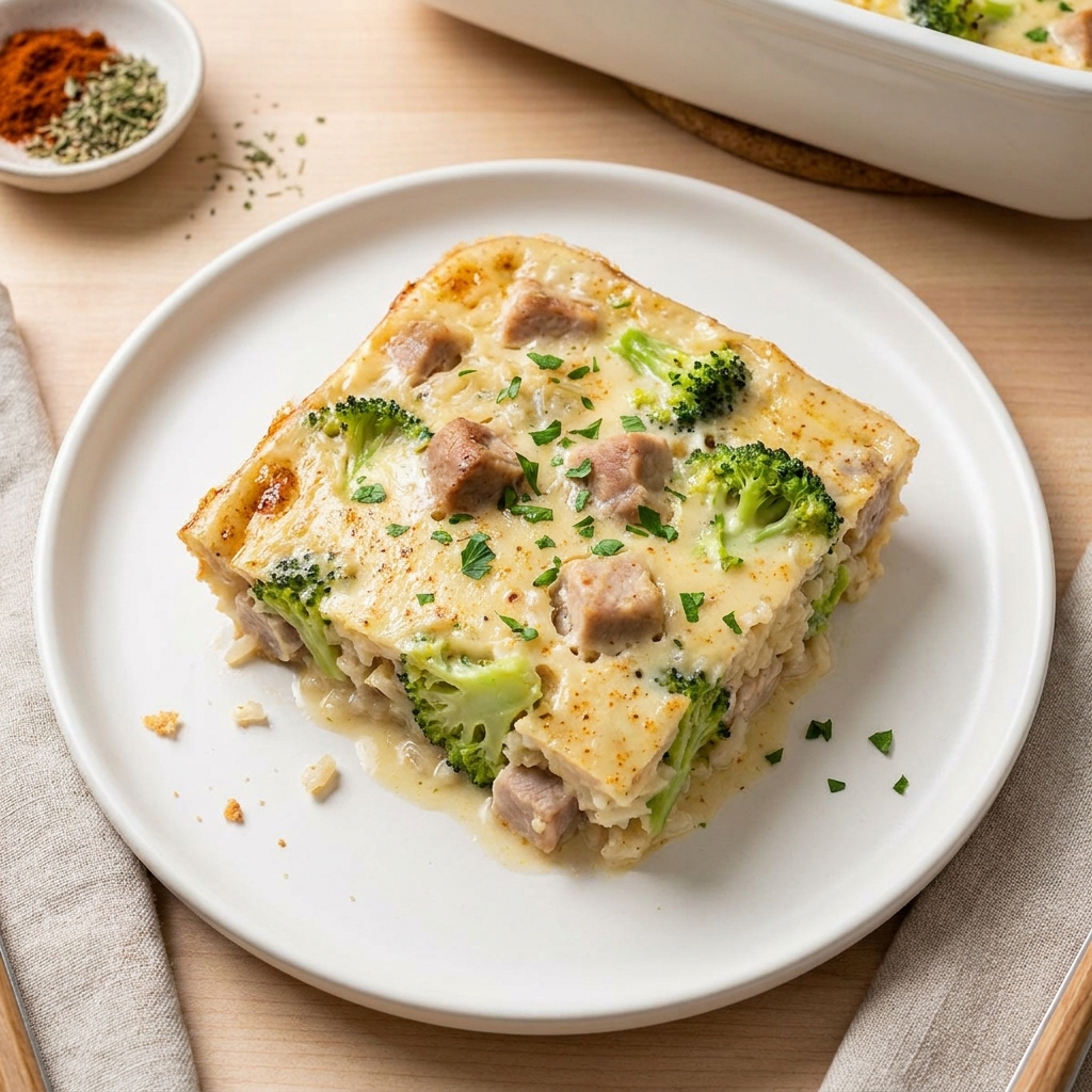 Pork, Broccoli and Rice Casserole