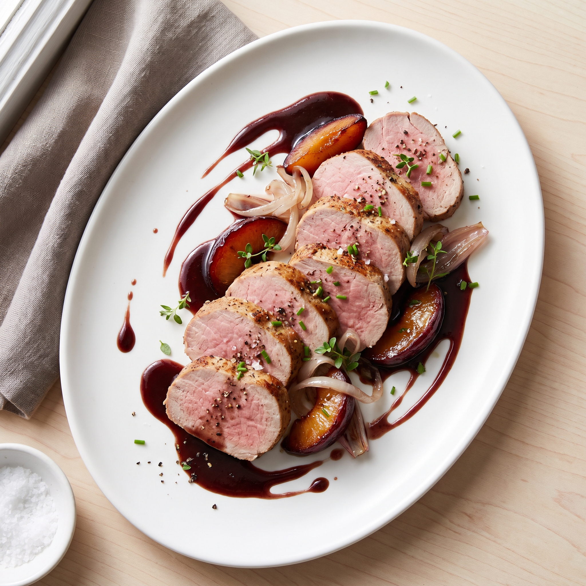 Pork Tenderloin with Balsamic Plum Reduction