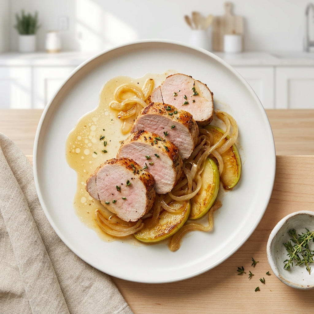 Pork Tenderloin with Apples and Onions