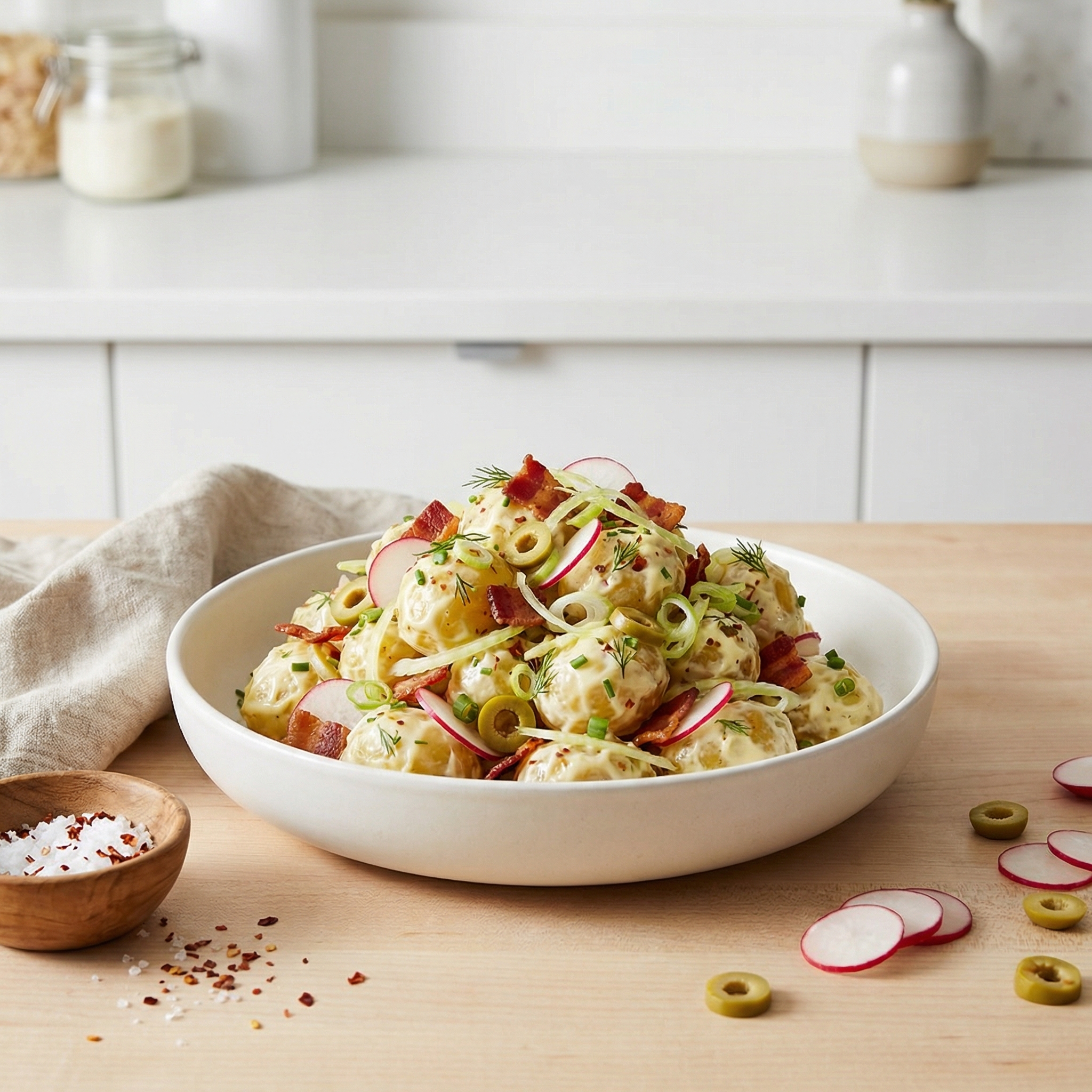 Bacon, Olive & Radish Potato Salad