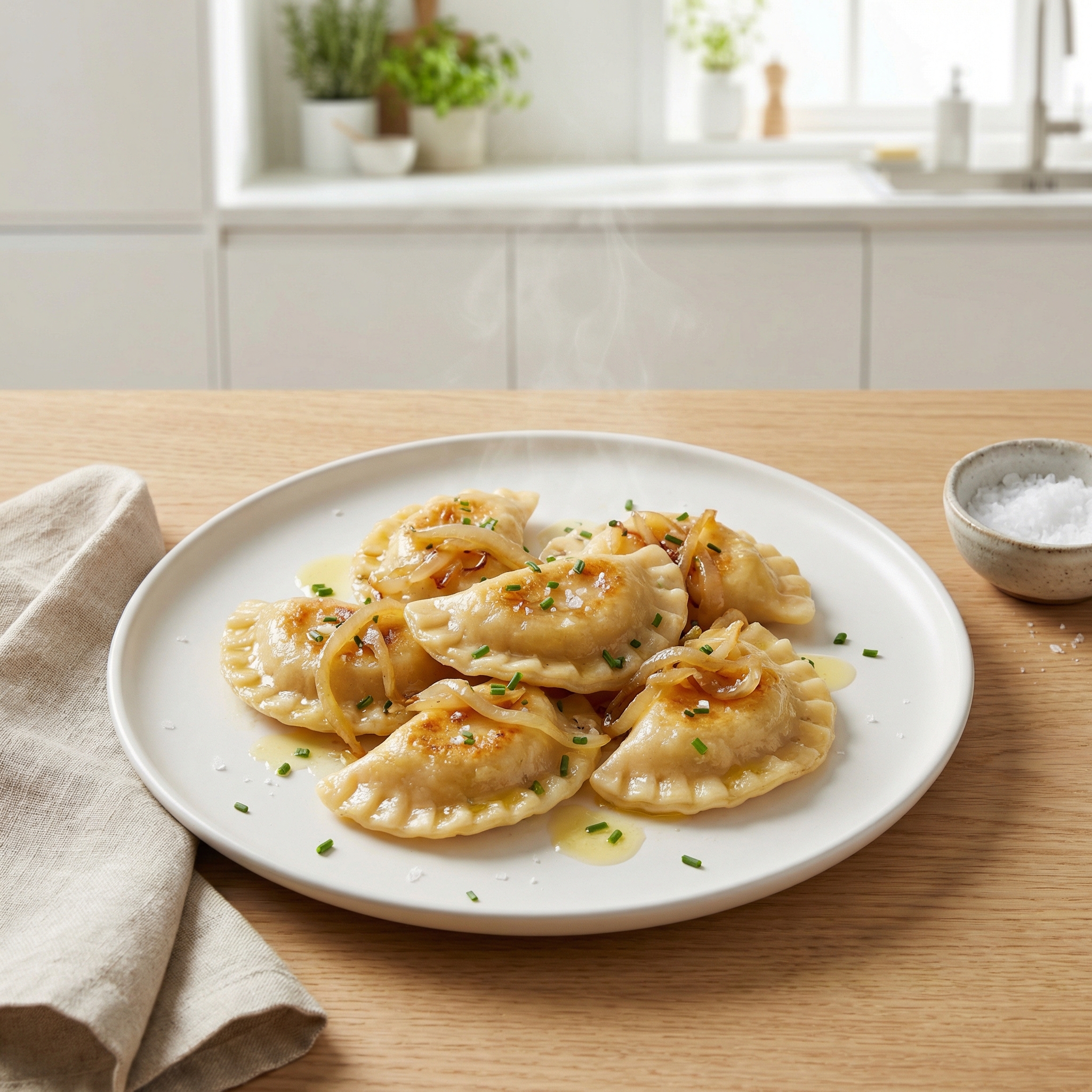 Potato-Filled Pierogi with Buttered Onions