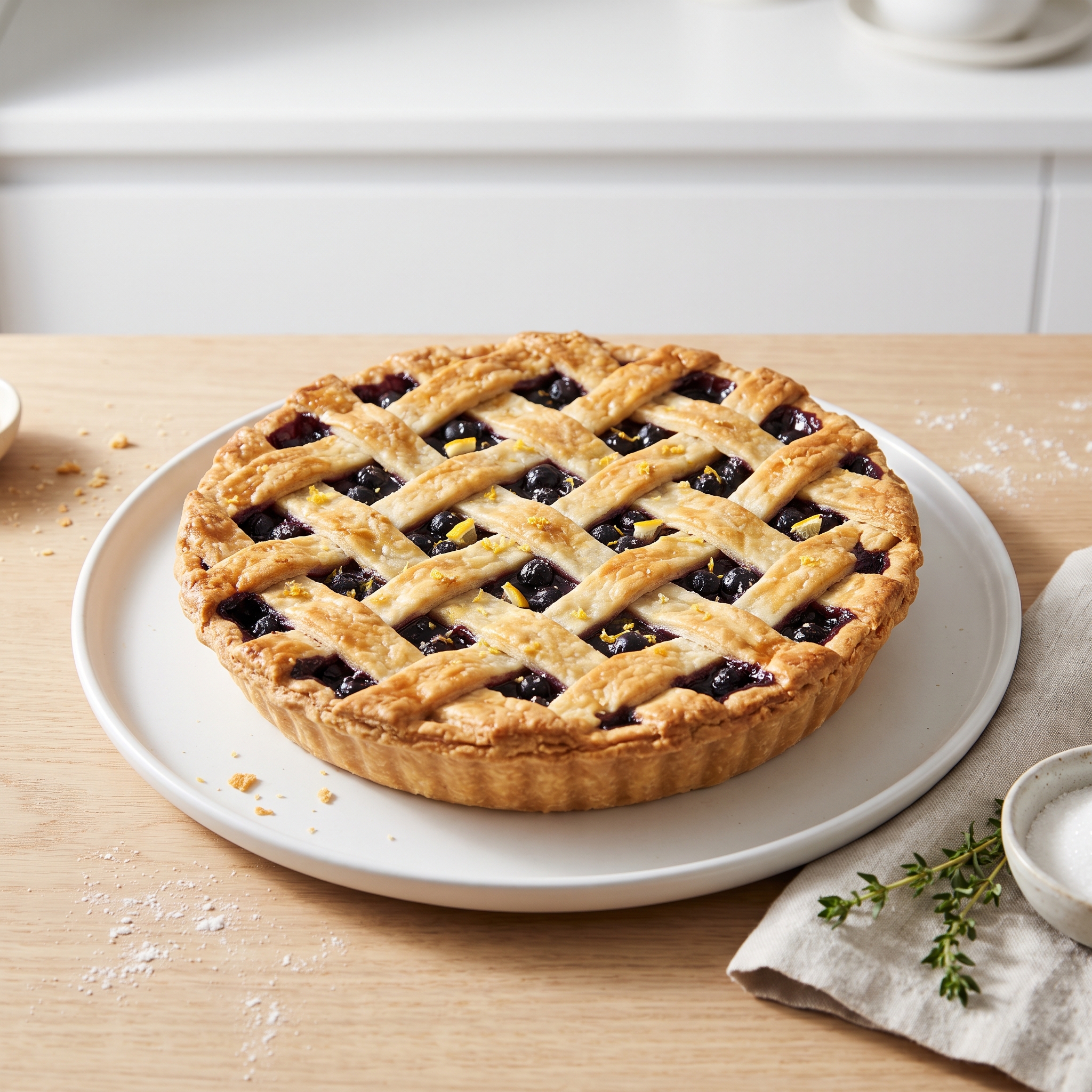 Preserved Lemon Blueberry Pie