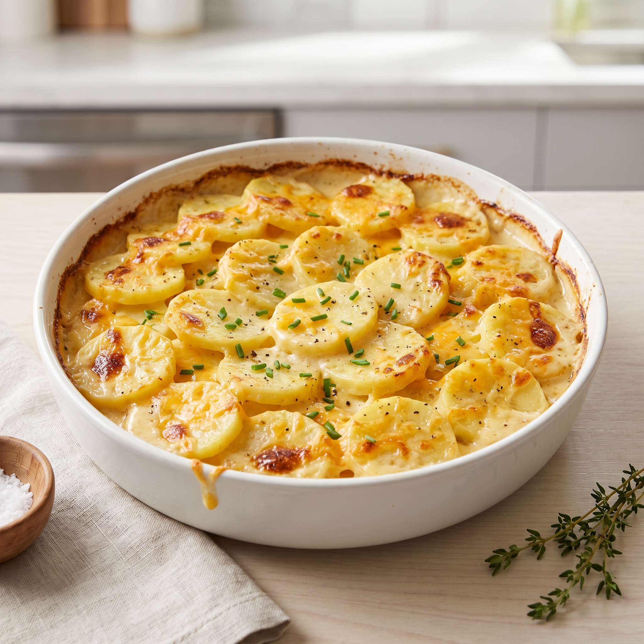 Pressure Cooker Cheesy Au Gratin Potatoes