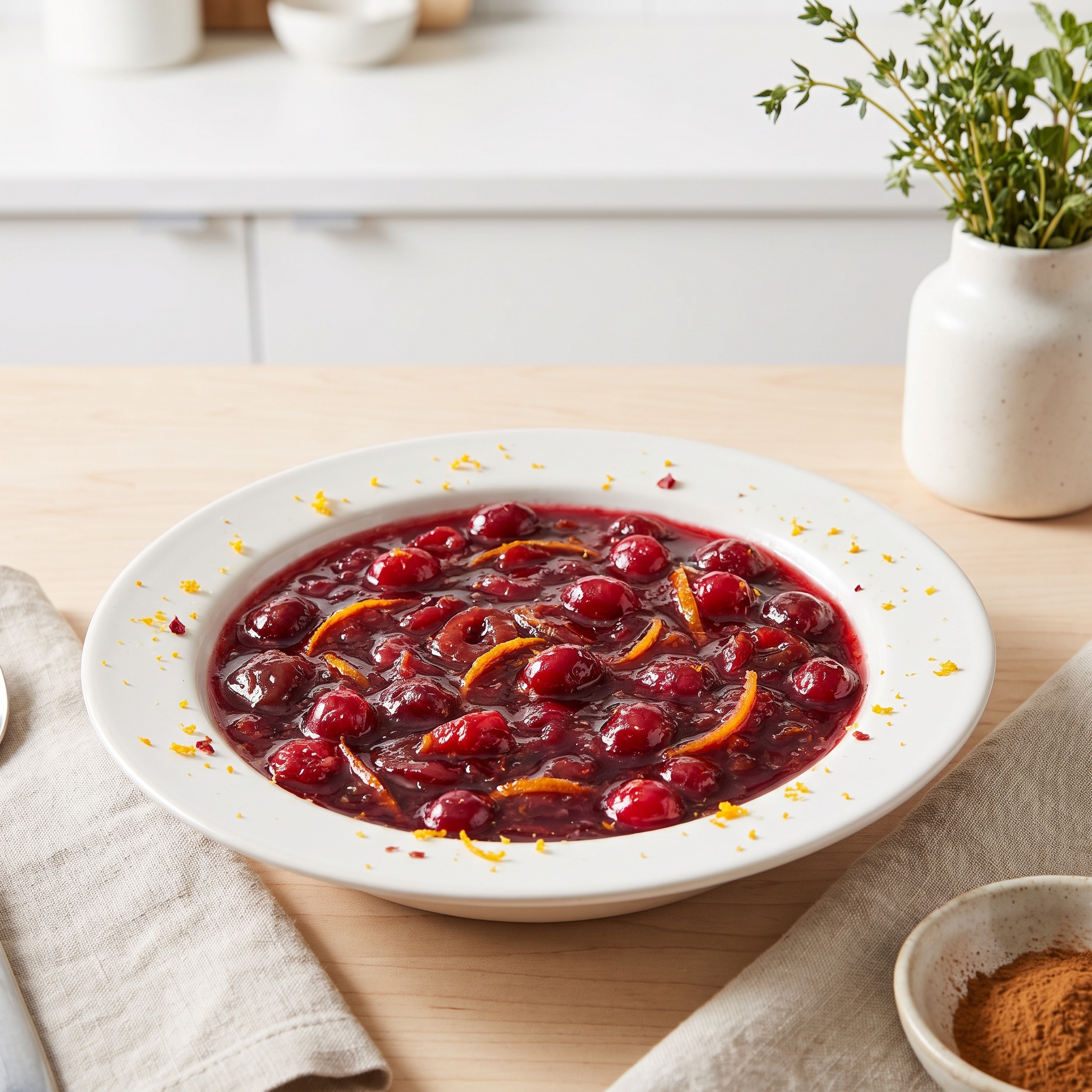 Pressure Cooker Cherry-Orange Cranberry Sauce