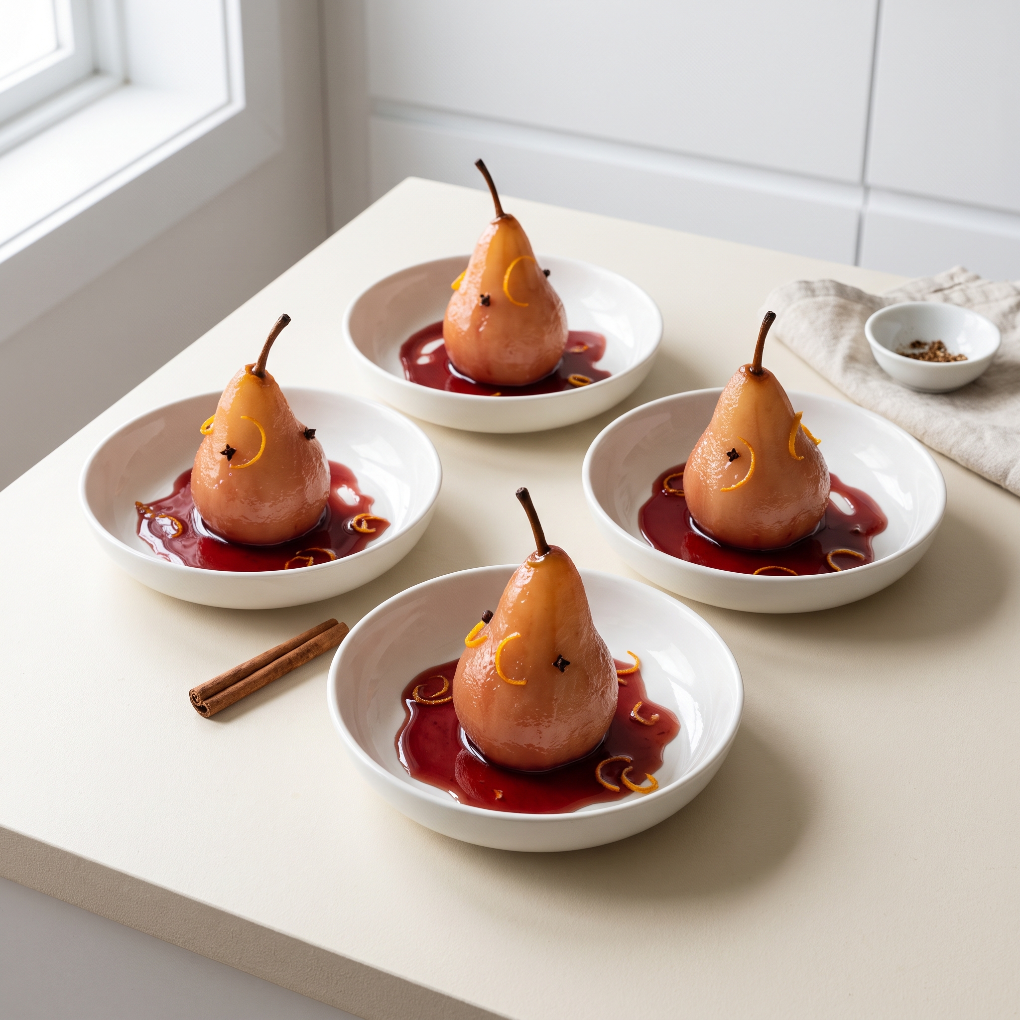 Pressure Cooker Port Wine–Poached Pears