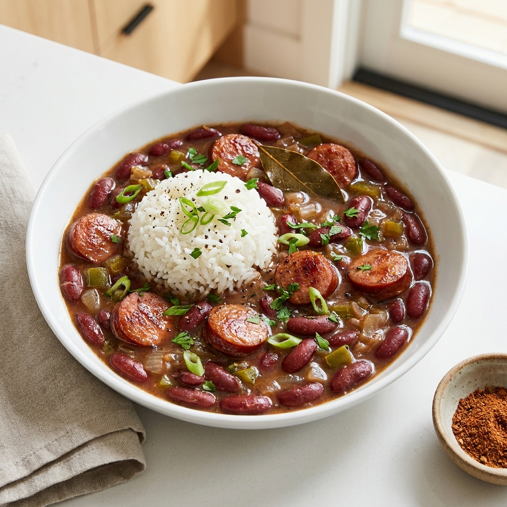 Pressure Cooker Red Beans and Sausage