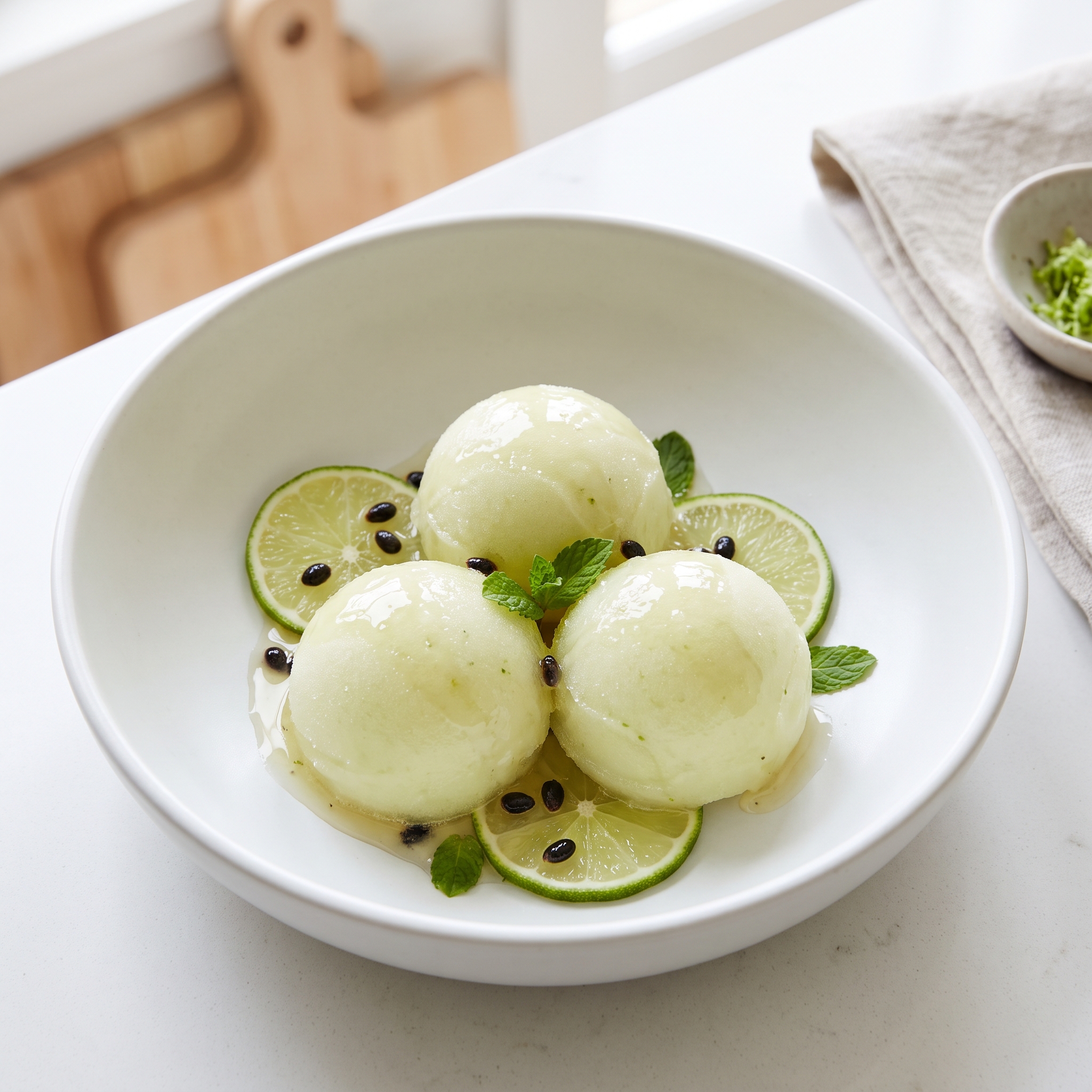 Prickly Pear and Lime Sorbet