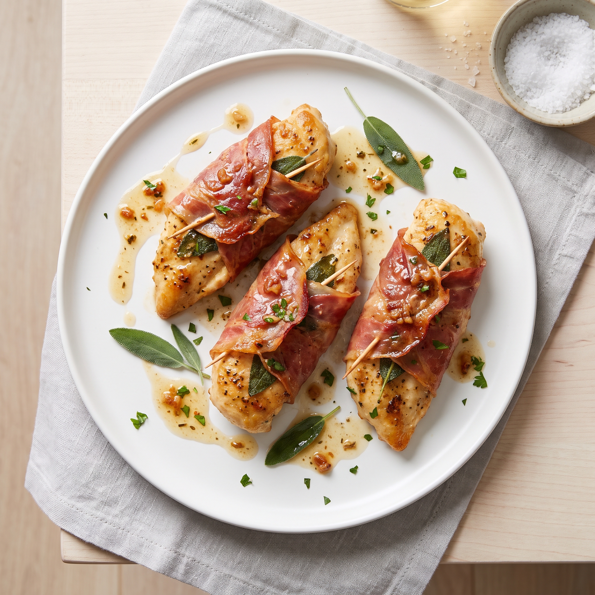 Prosciutto-Wrapped Chicken Saltimbocca