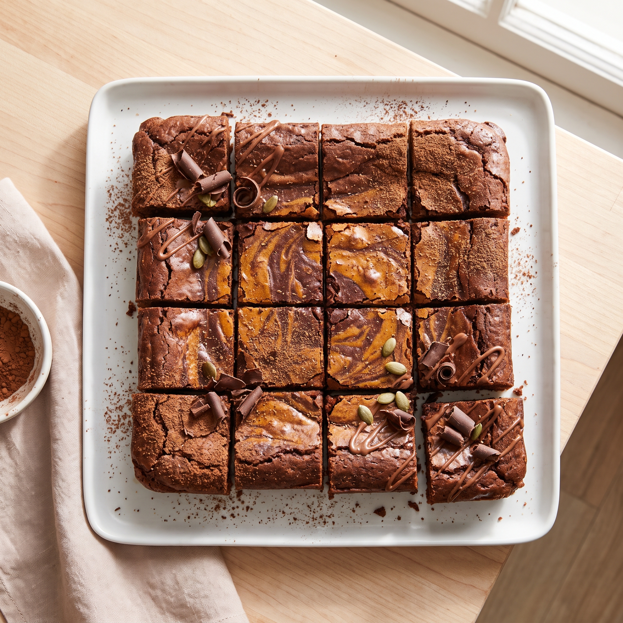Pumpkin-Chocolate Spice Brownies