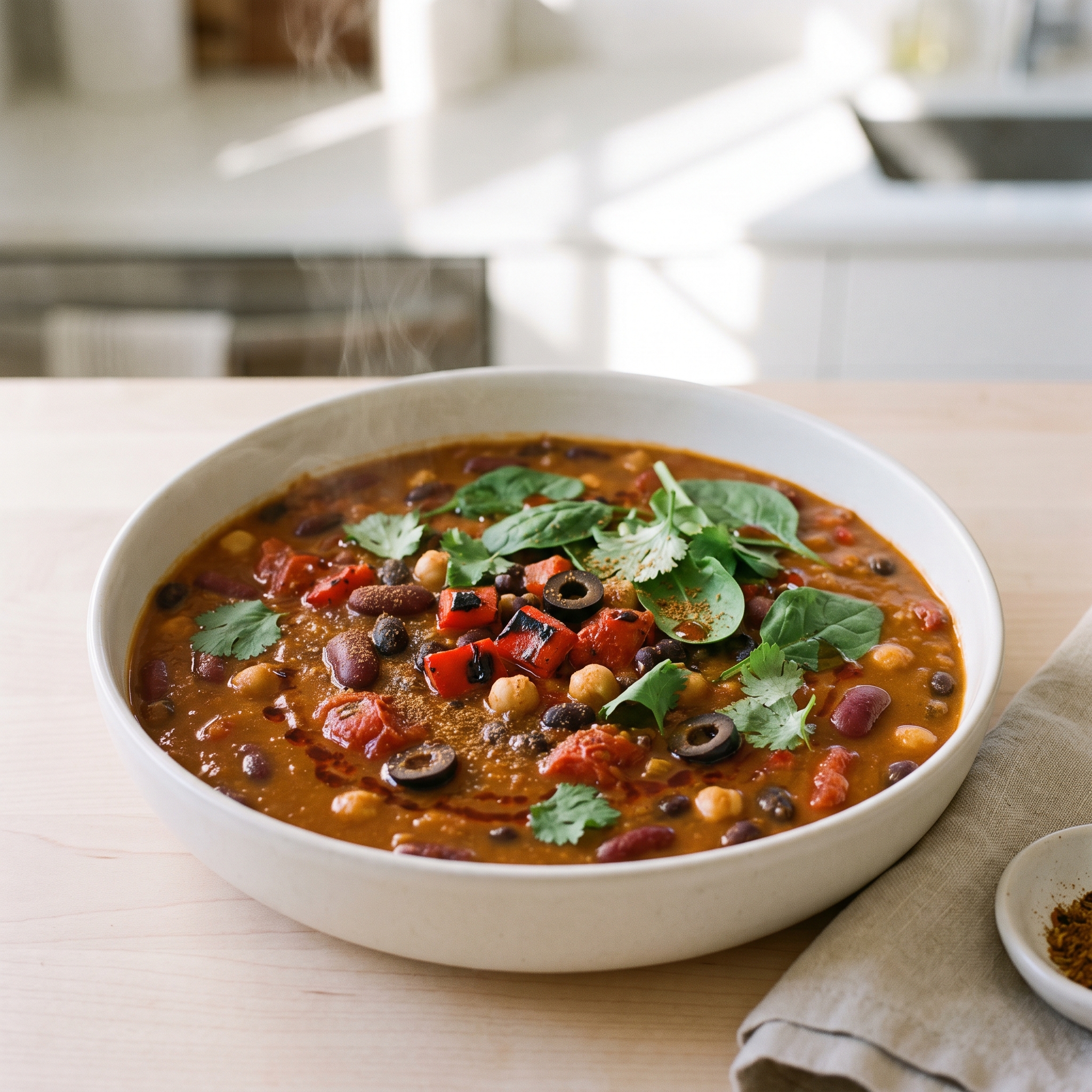 Pumpkin-Loaded Vegan Bean Chili