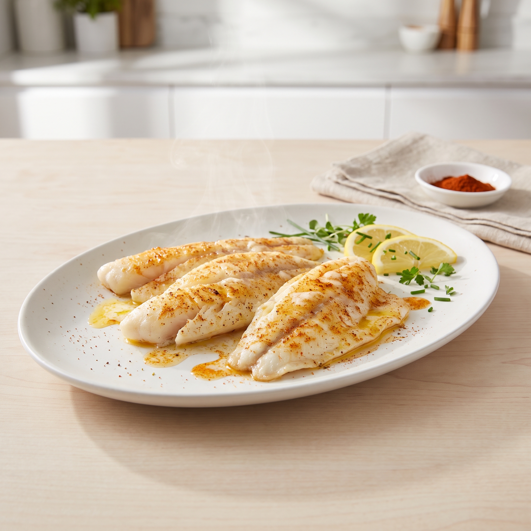 Quick Broiled Haddock Fillets