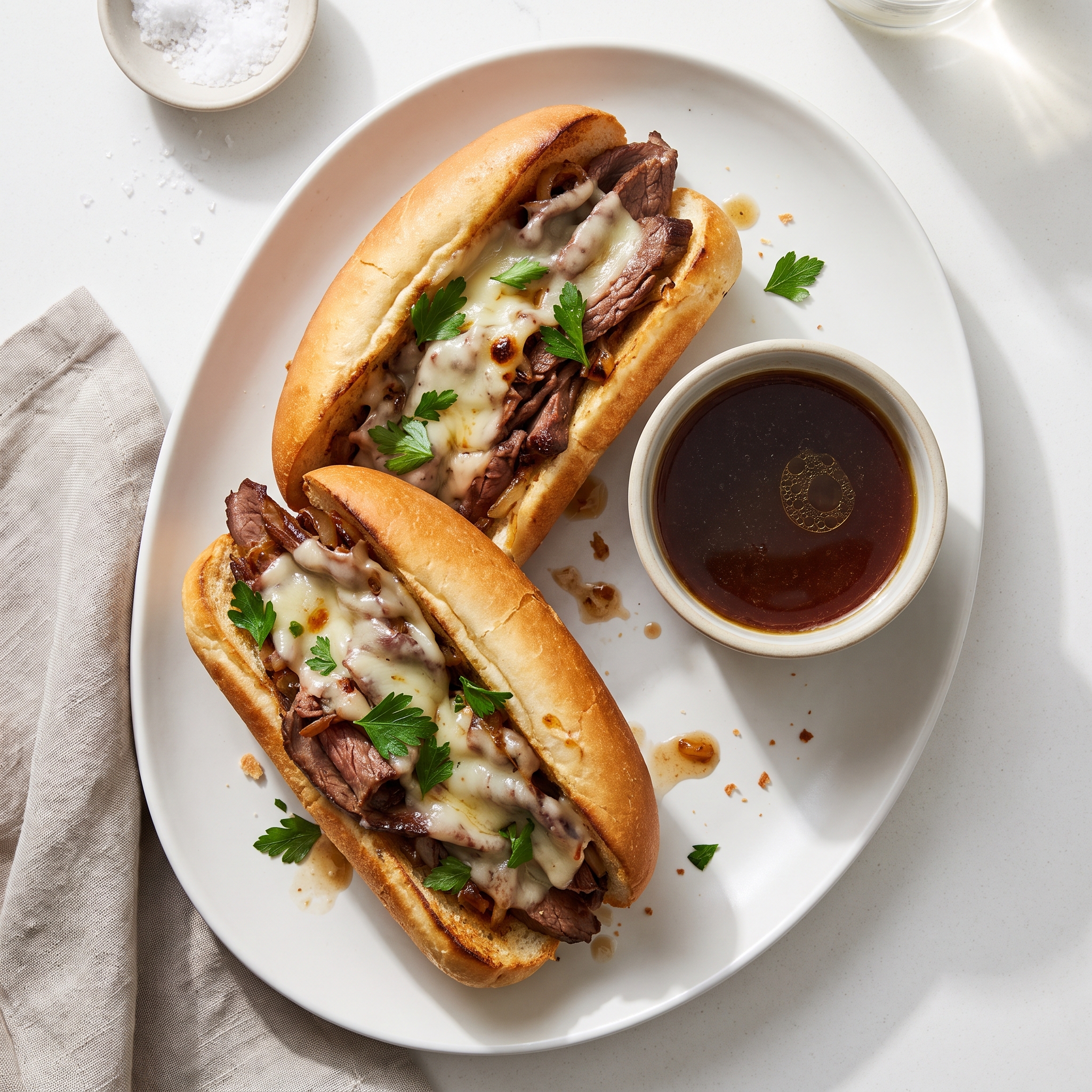 Quick French Dip Hoagies (5-Minute)